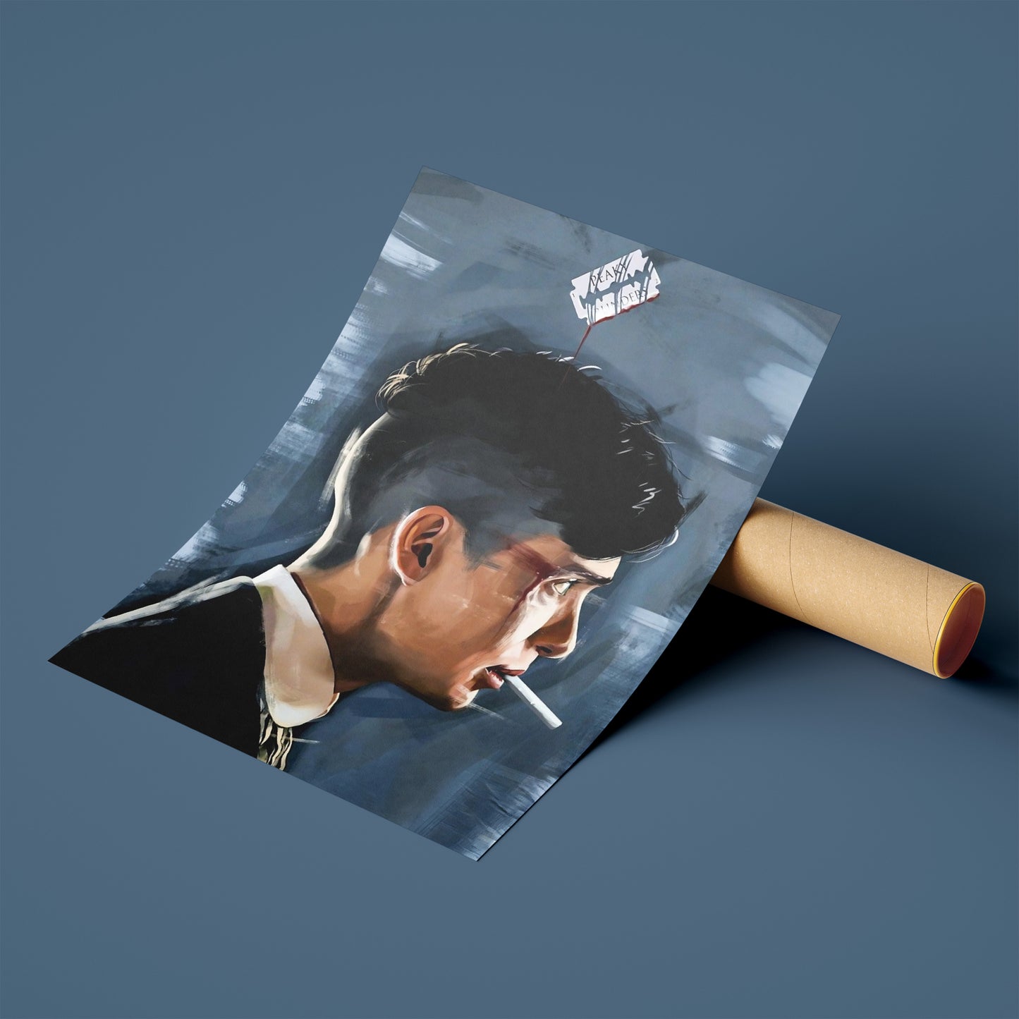 Thomas Shelby Digital Art Poster – Peaky Blinders Illustrated Profile