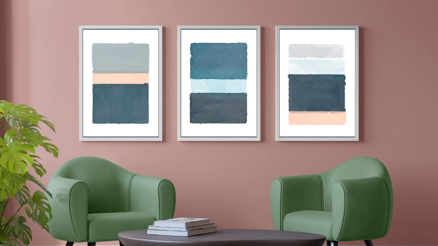 Abstract Hand Painted Illustrations(Set of 3)
