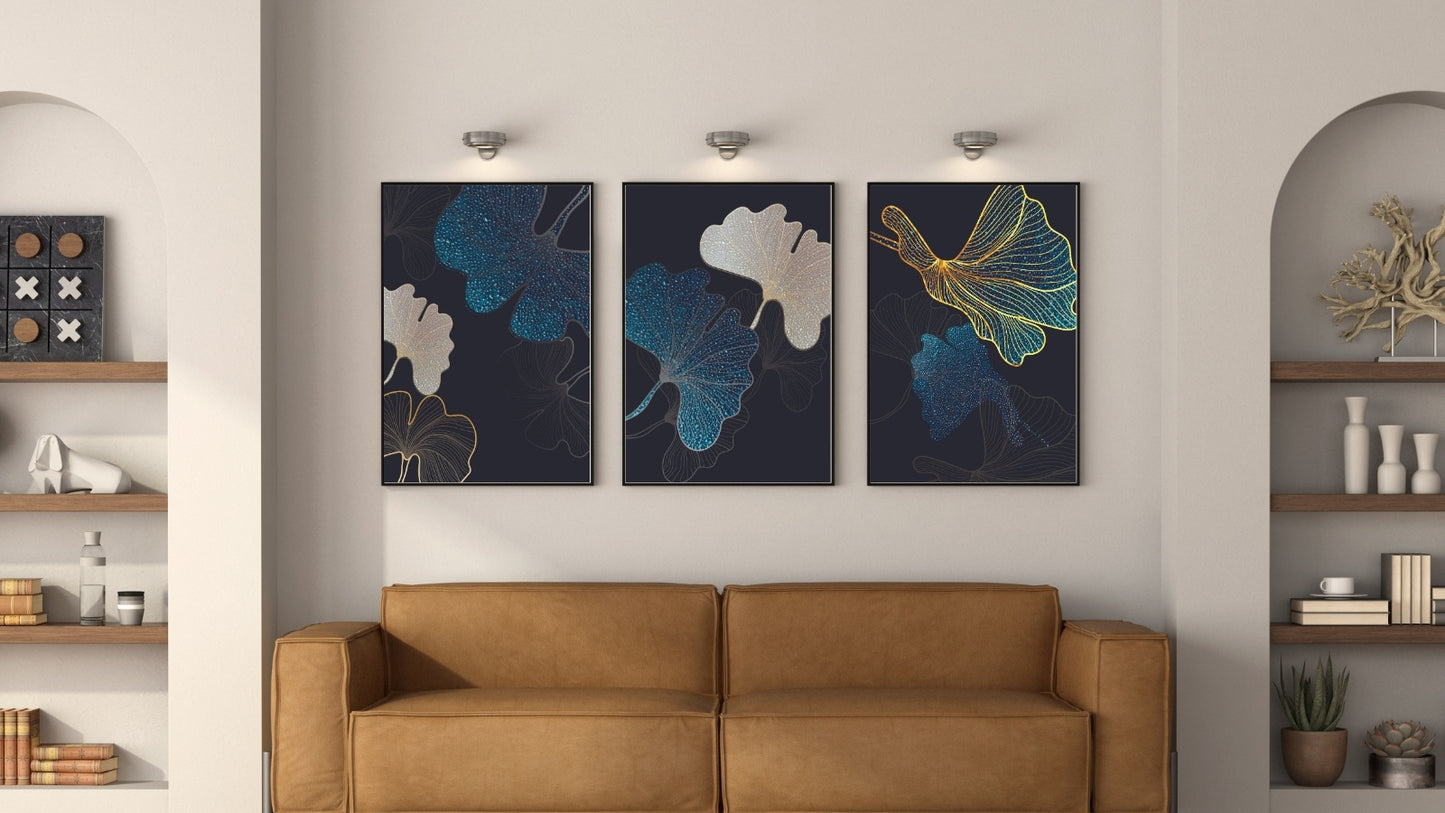 Tropical Leaves Wall Art Design (Set of 3)