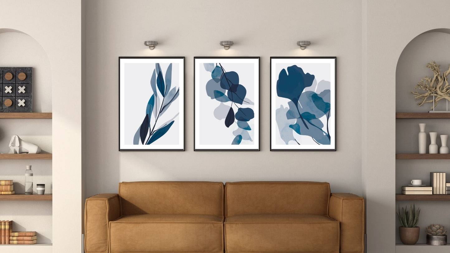 Design with Art Texture of Floral and Palm leaves(Set of 3)