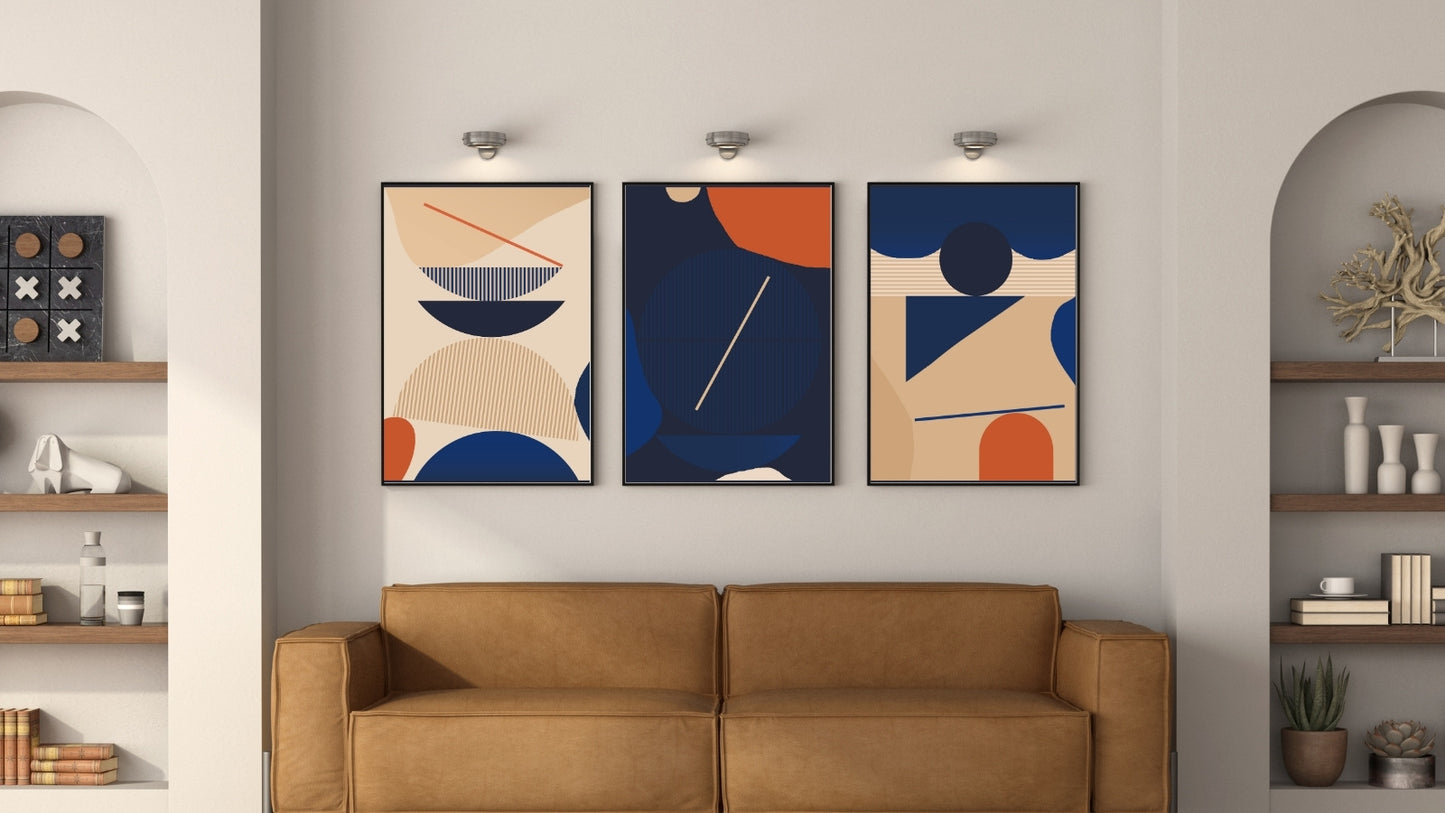 Minimalist Abstract Illustration Wall Art (Set of 3)
