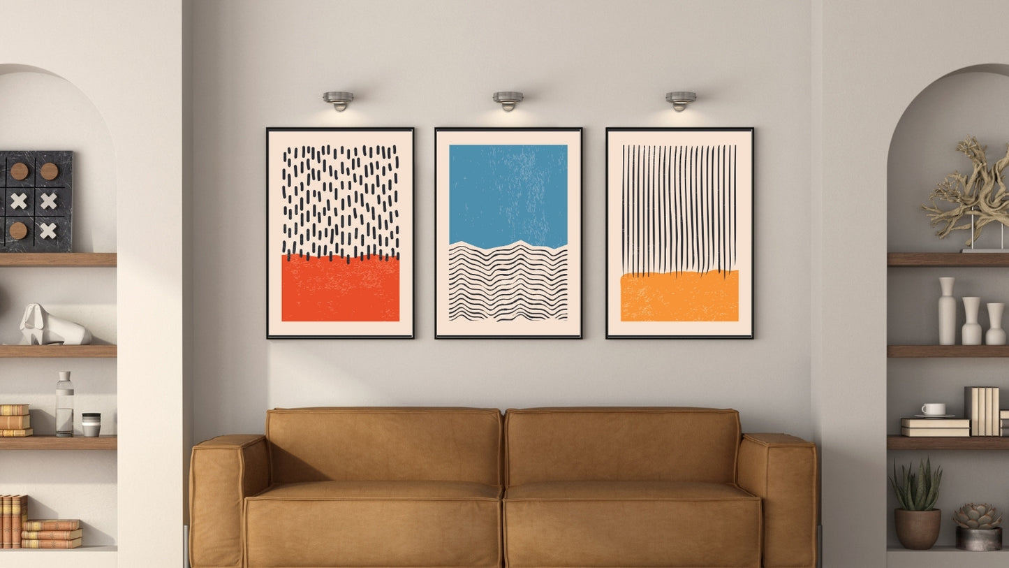 Primitive Colourful Elements Abstract Art (Set of 3)