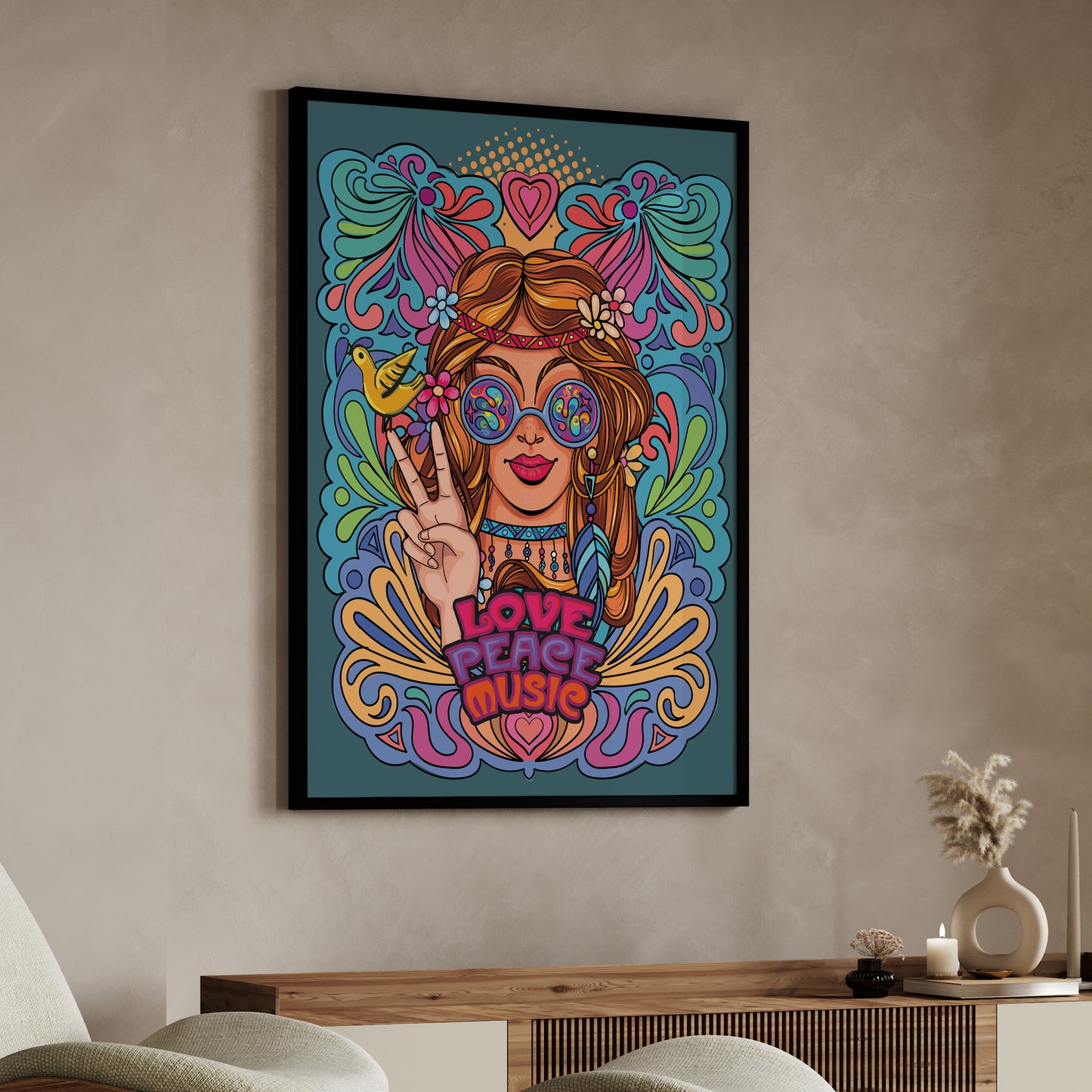 Psychedelic Art - Love,Peace & Music