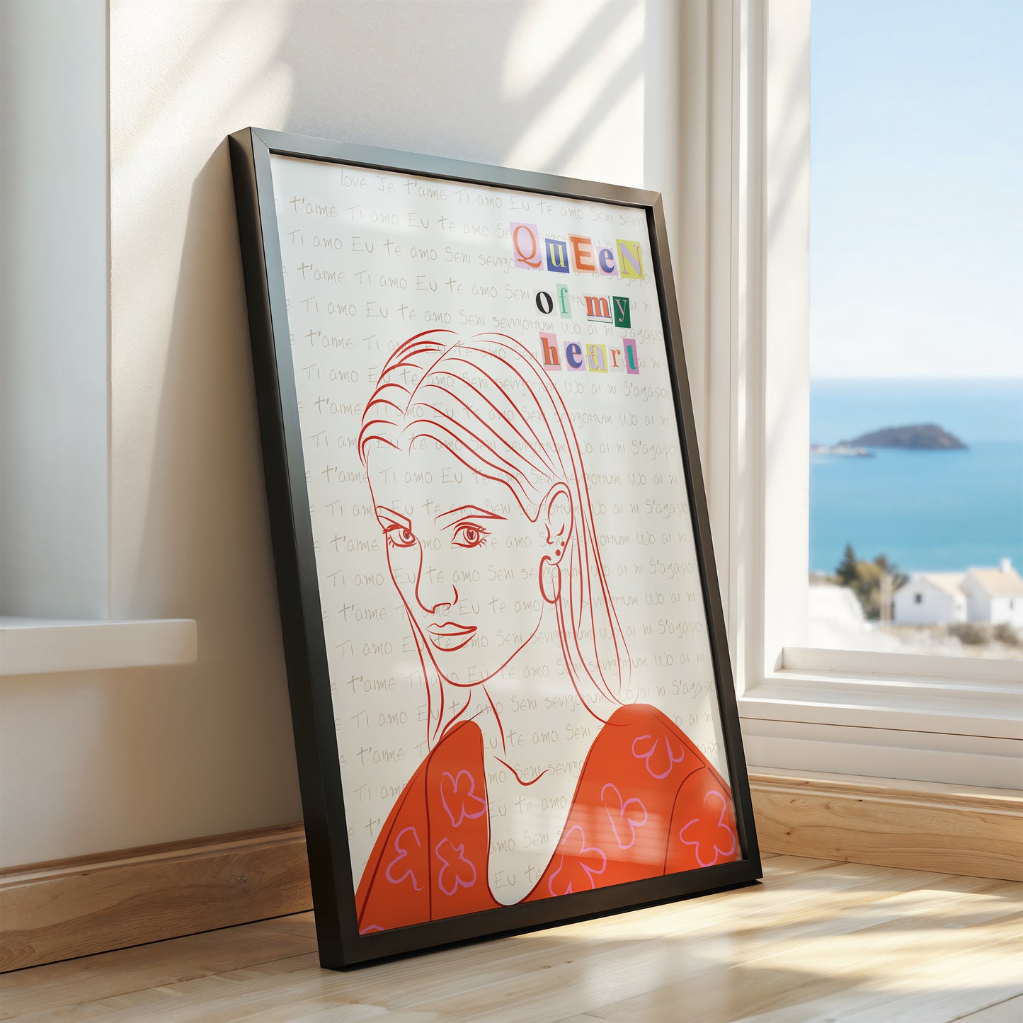 Portrait of a Queen: Modern Illustration Print