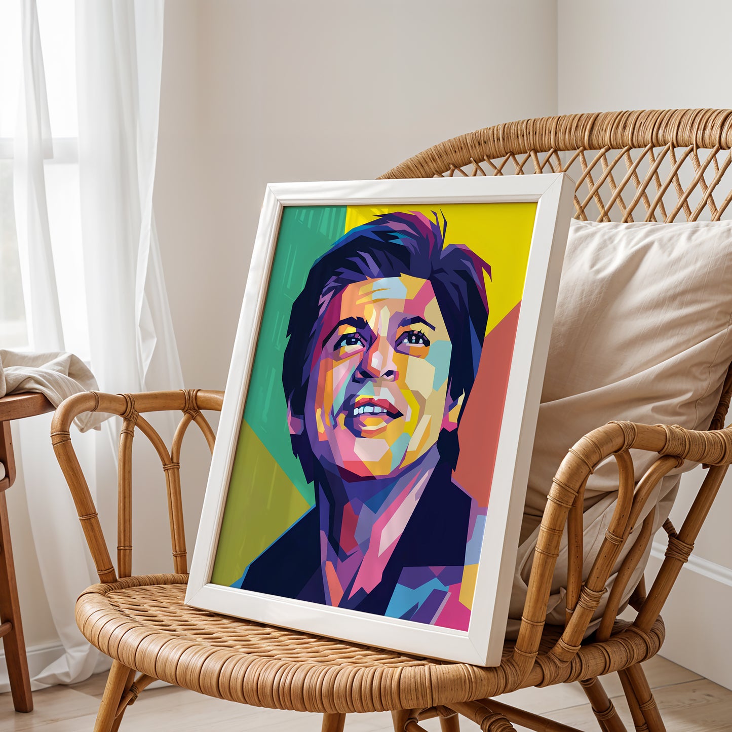 The King of Bollywood: Shah Rukh Khan Geometric Pop Art Print