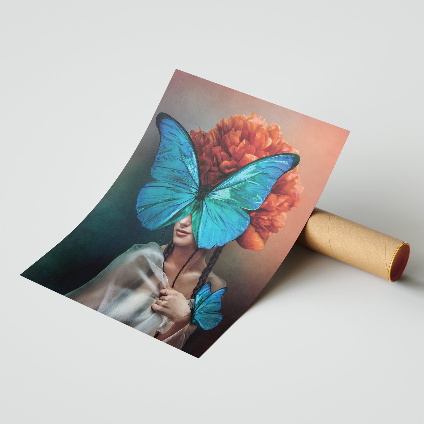 Bloom & Metamorphosis – Surreal Feminine Art Poster