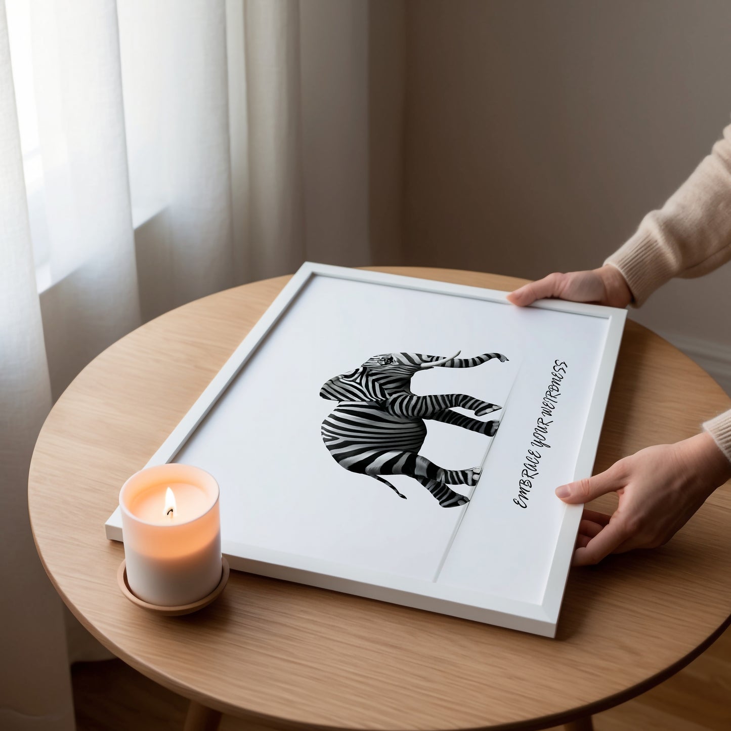 Embrace Your Weirdness – Zebra-Elephant Art Print