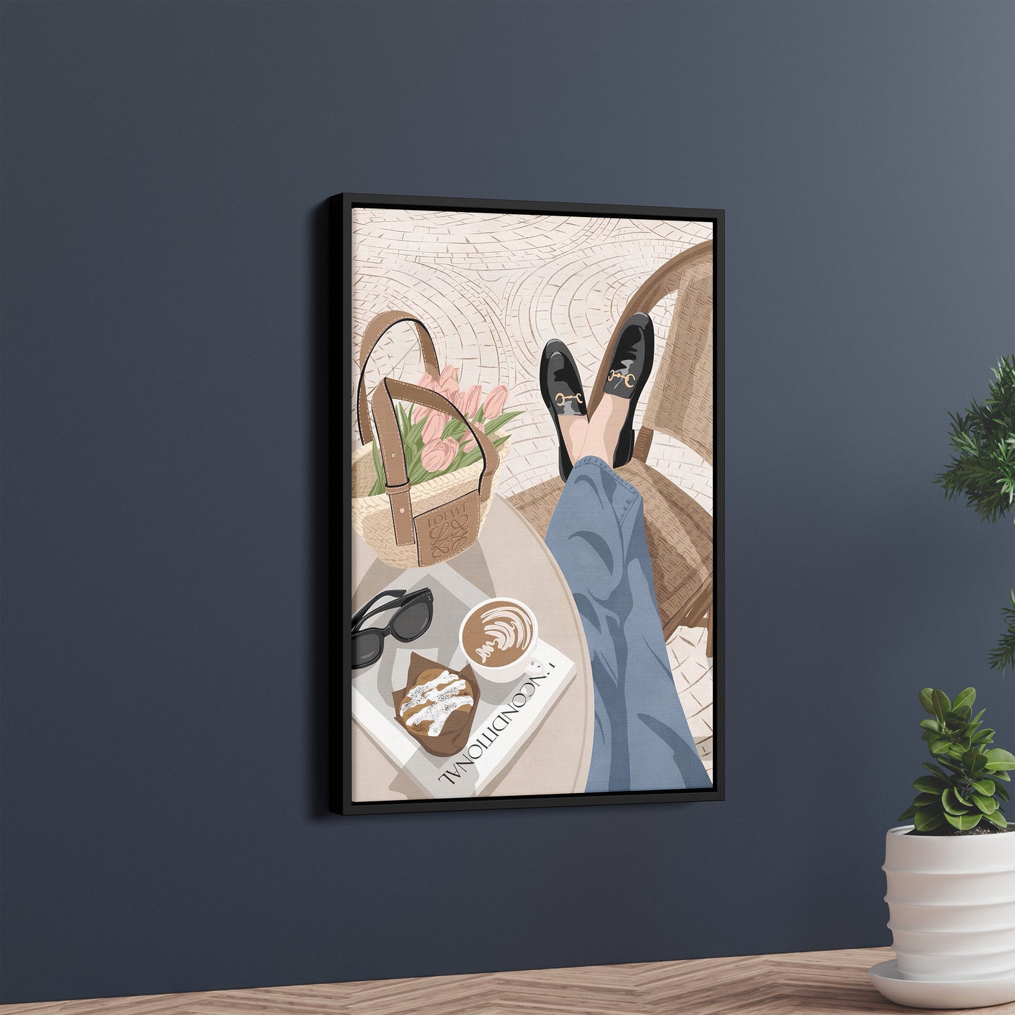 Chic Morning Rituals – Minimalist Lifestyle Art for Her