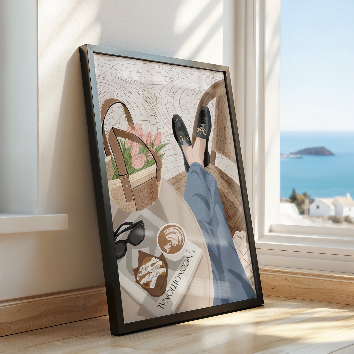Chic Morning Rituals – Minimalist Lifestyle Art for Her