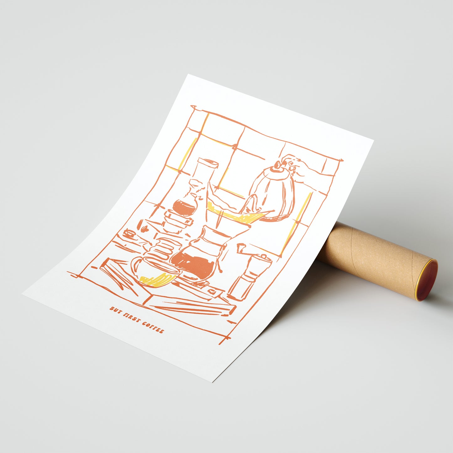 “But First, Coffee” Morning Ritual Art Print