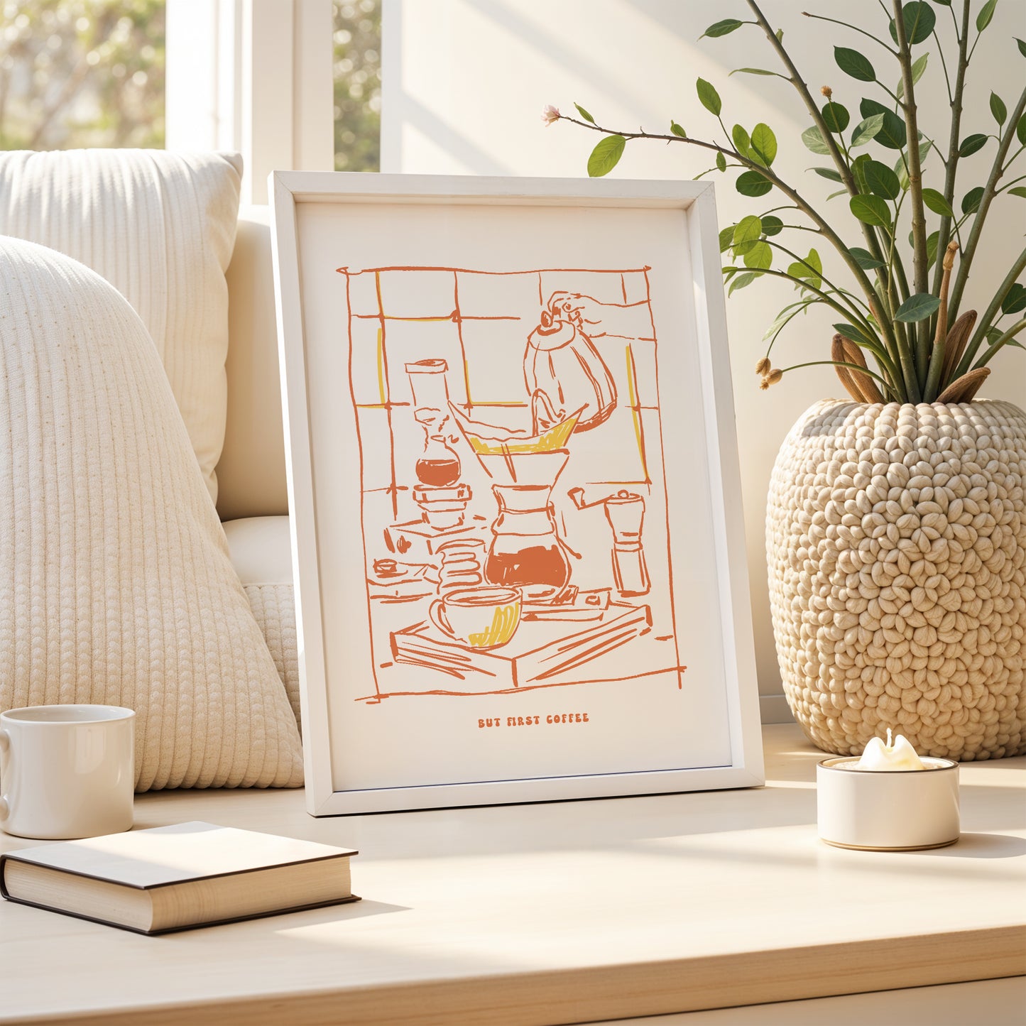 “But First, Coffee” Morning Ritual Art Print