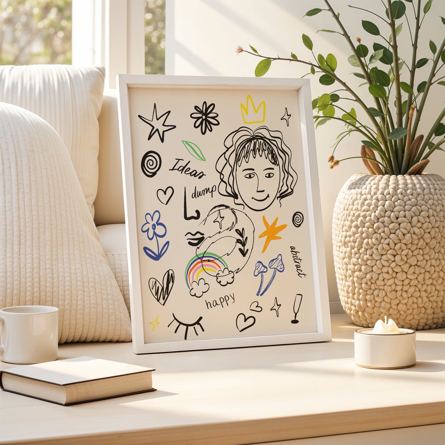 Idea Dump Chaotic Doodle Art Print