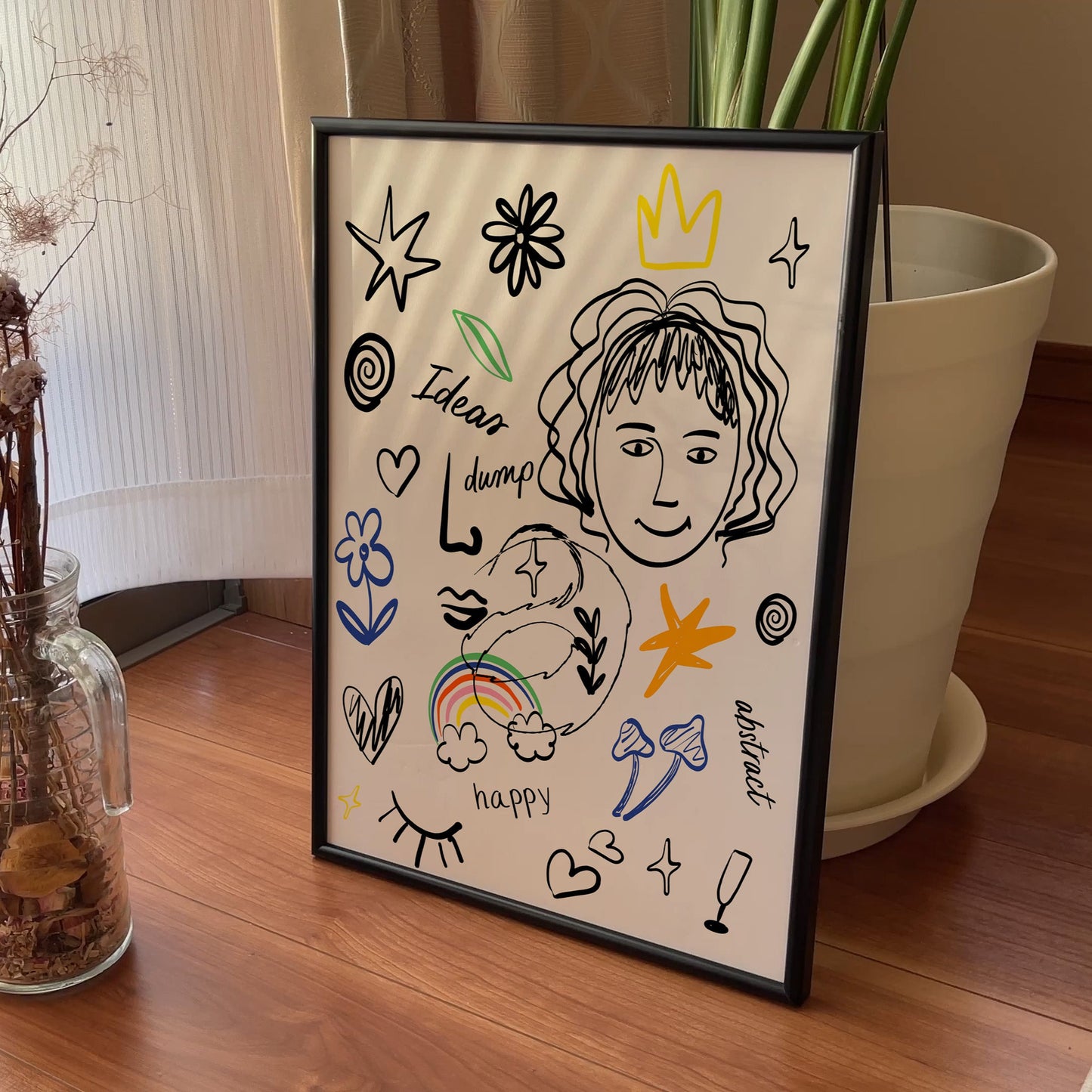 Idea Dump Chaotic Doodle Art Print