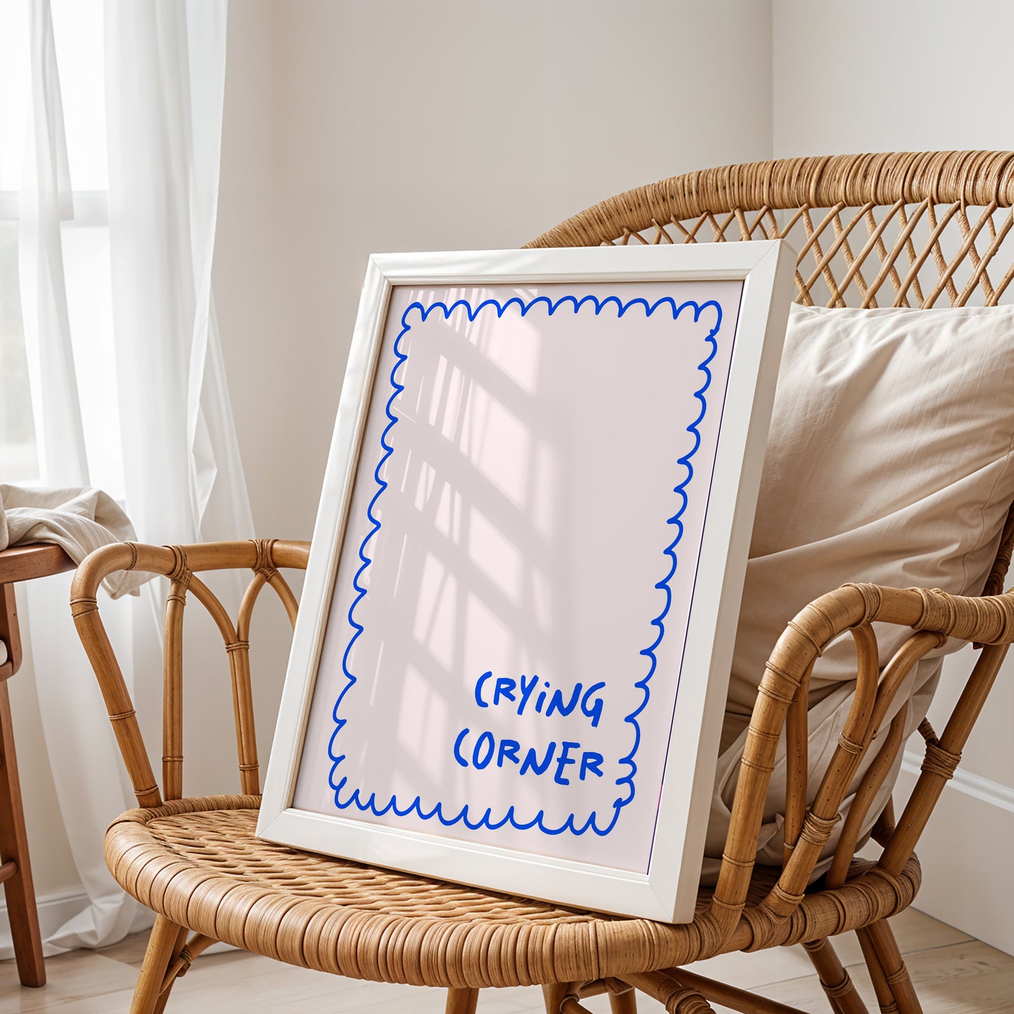 "Crying Corner" Minimalist Humor Art Print