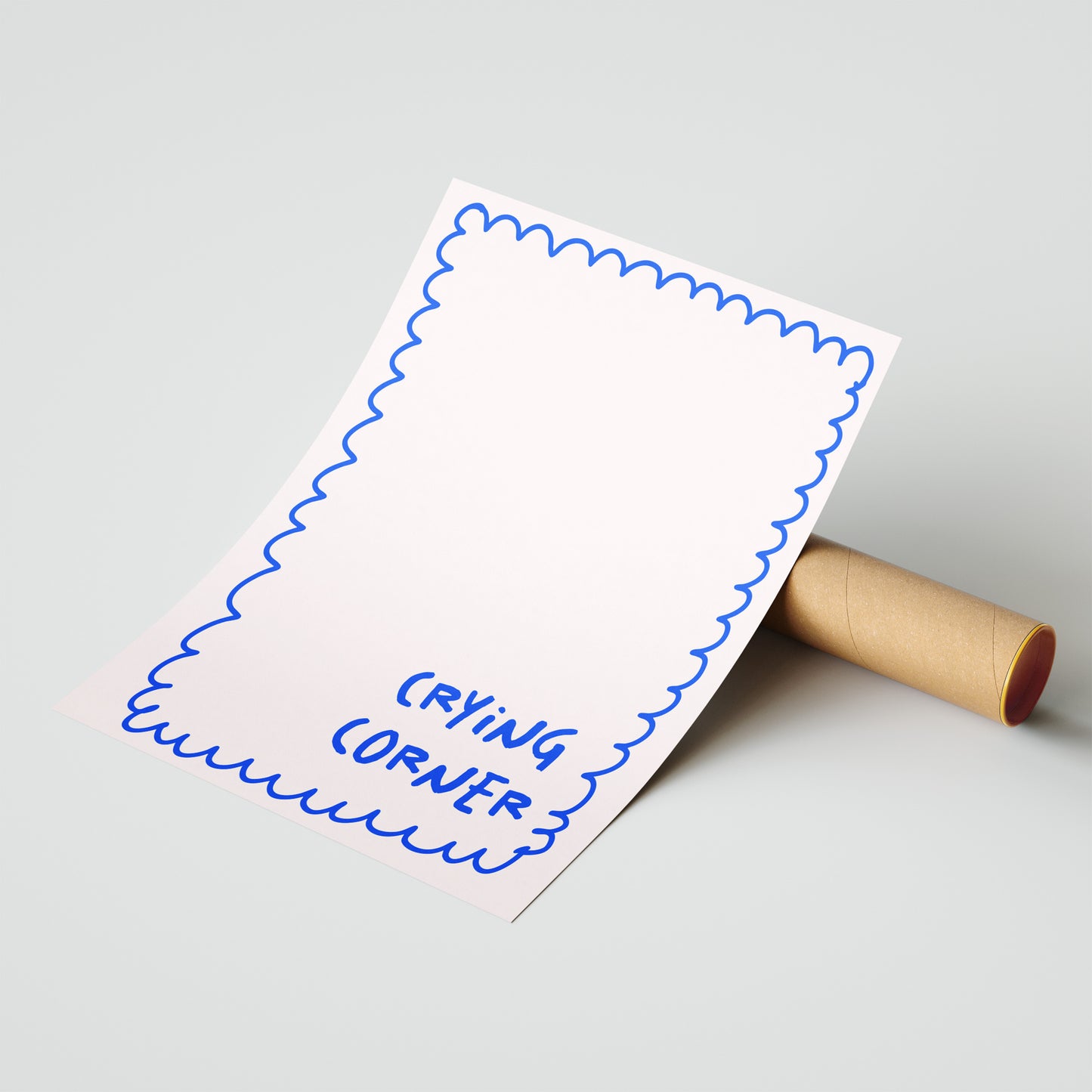"Crying Corner" Minimalist Humor Art Print