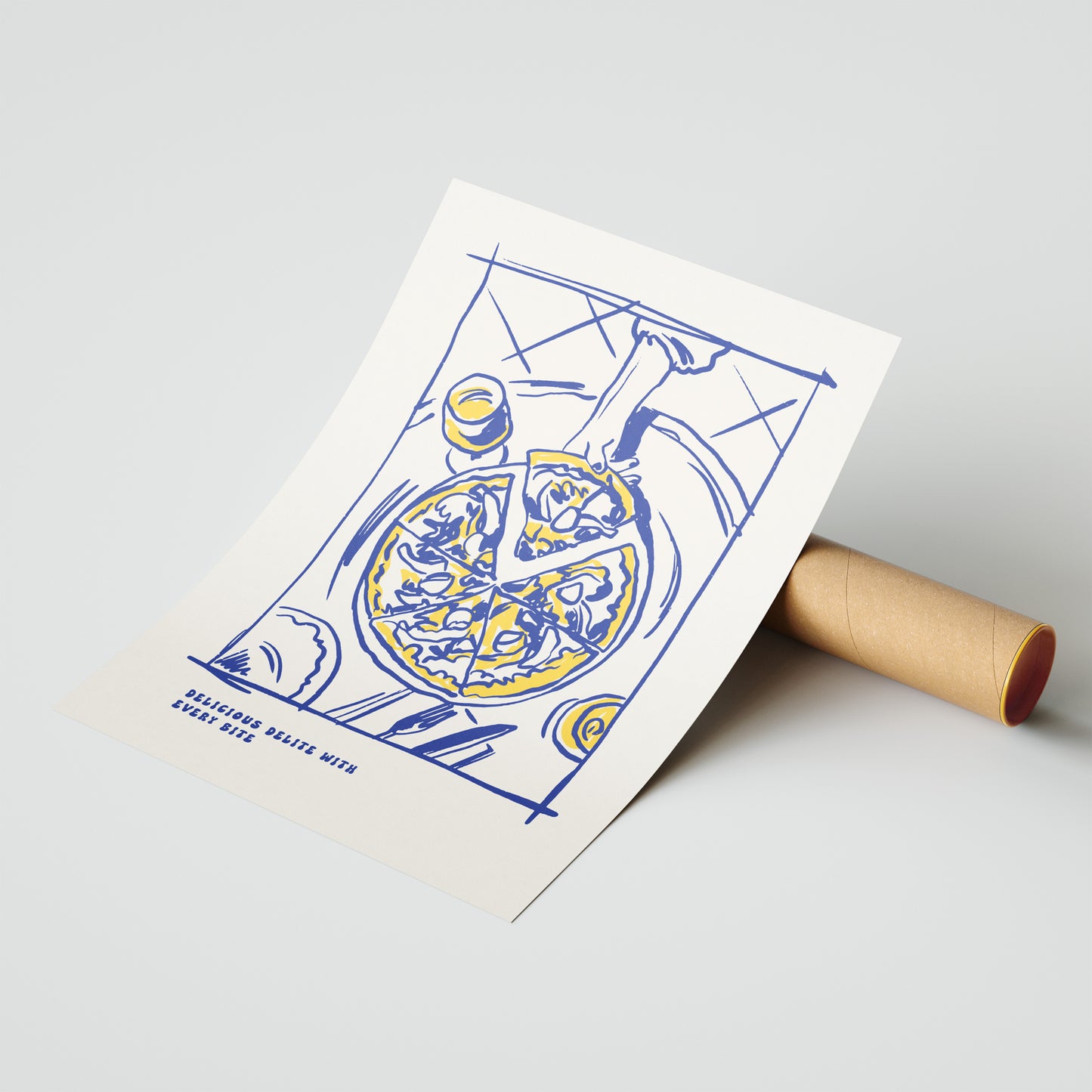 Delicious Delite – Pizza Art Poster