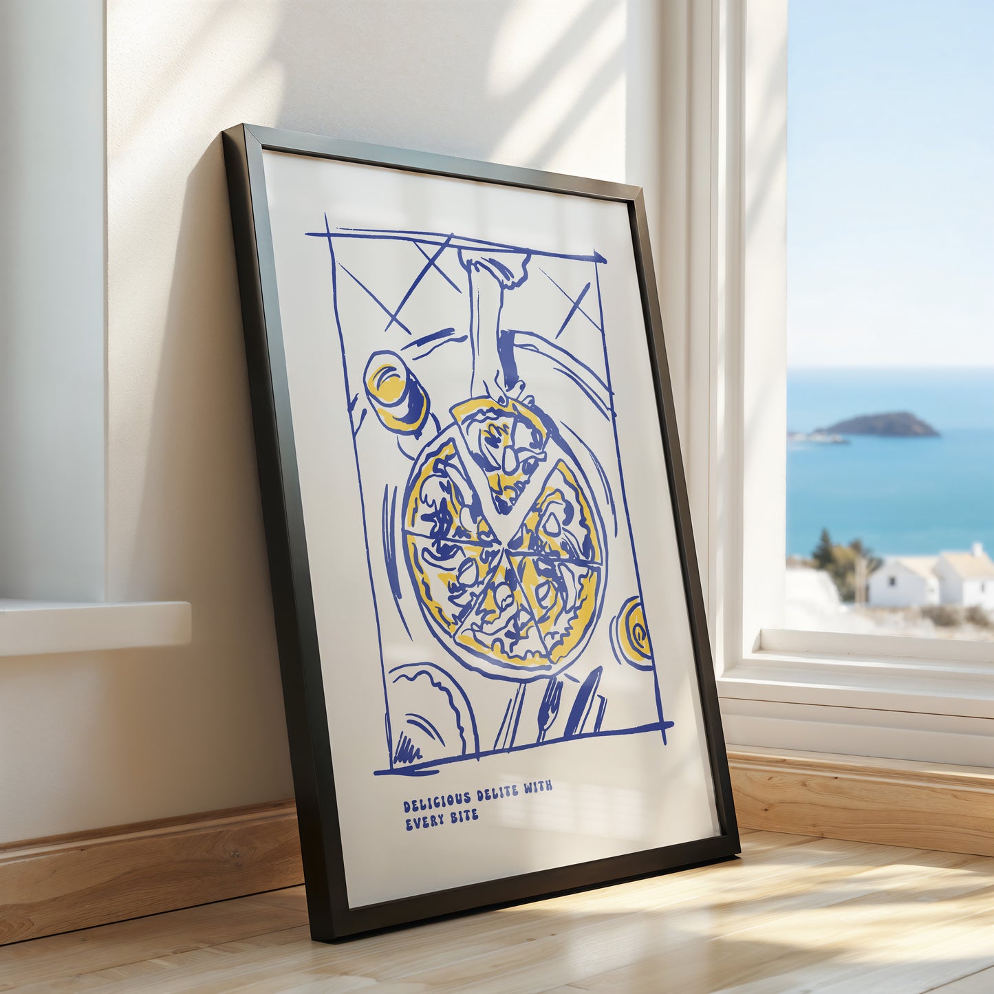 Delicious Delite – Pizza Art Poster
