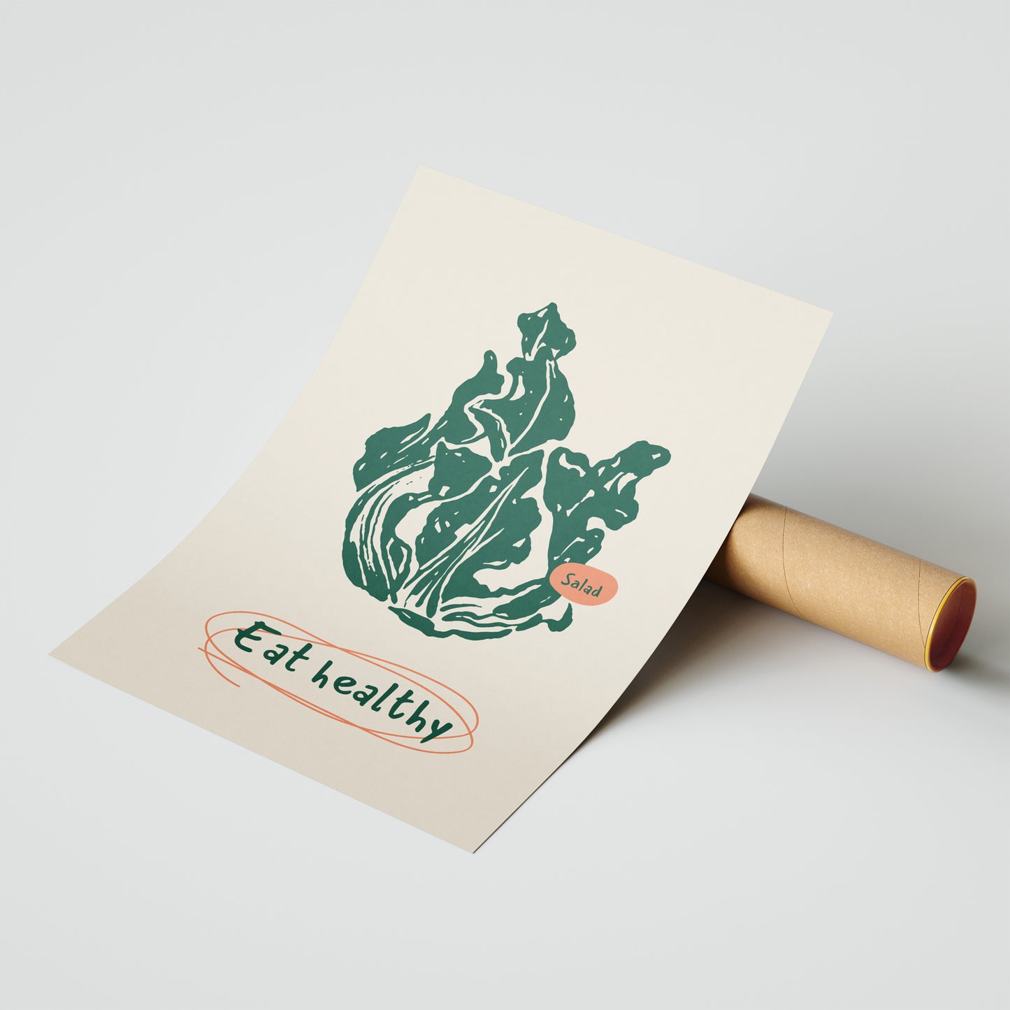 Eat Healthy – Fresh Greens Art Poster