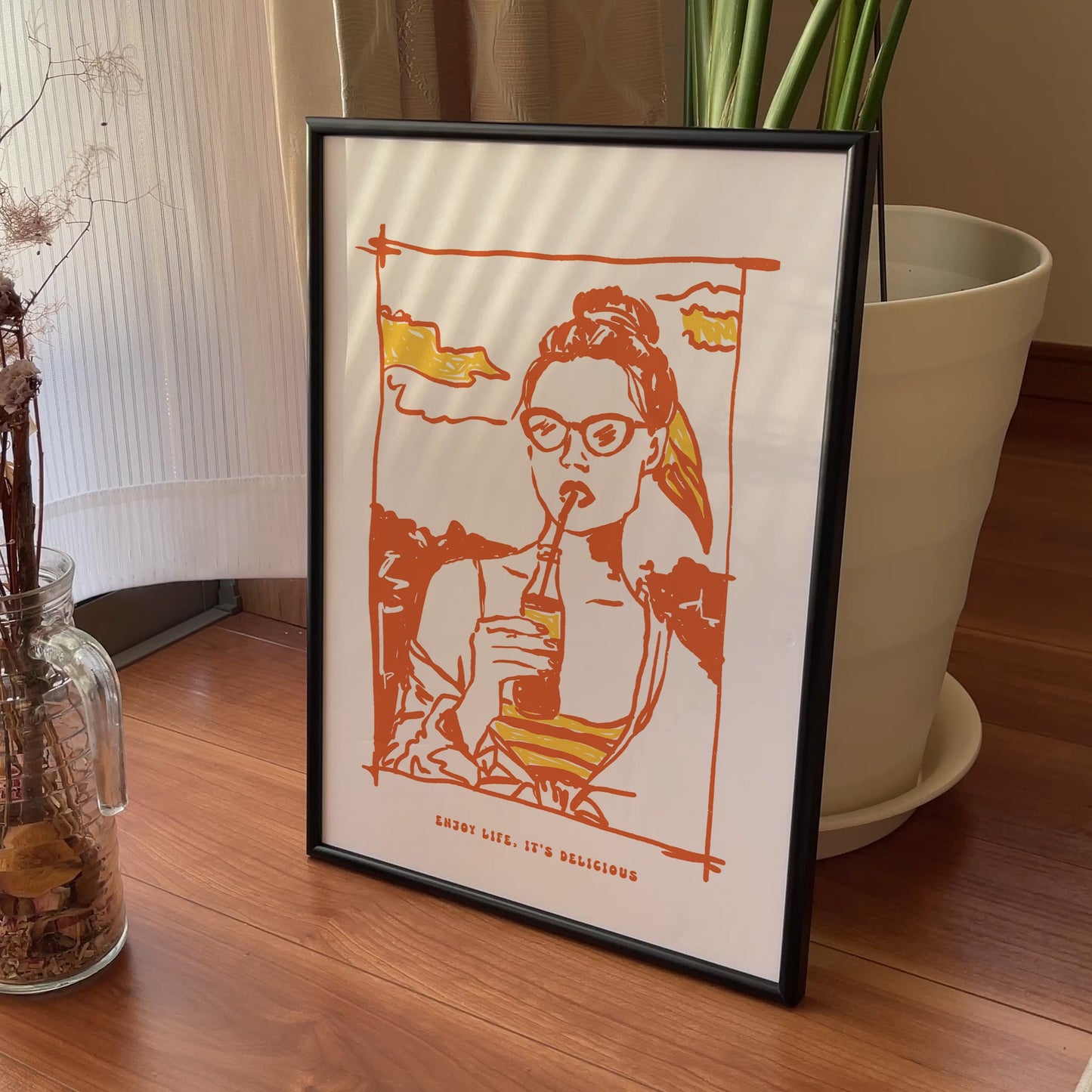 Sip & Slay – Retro Summer Vibes Poster