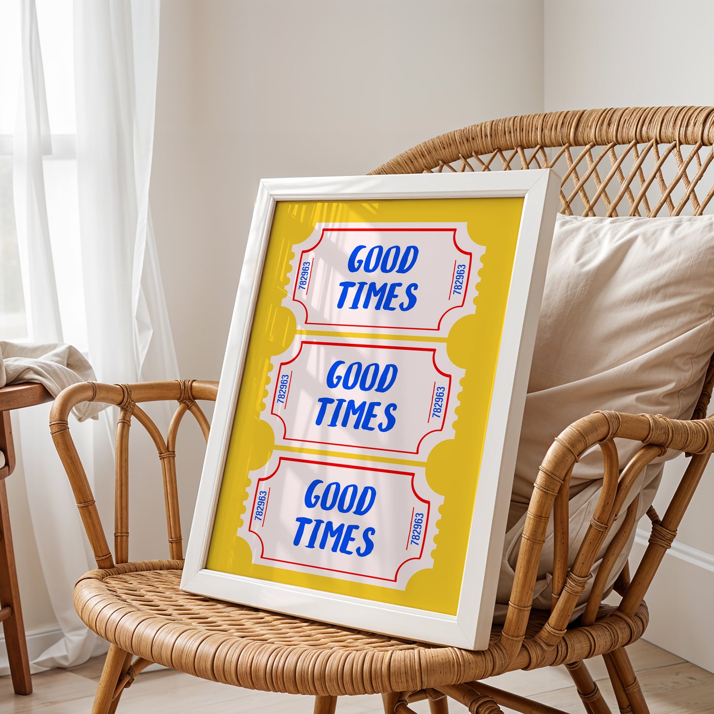 Good Times Retro Tickets Art Poster