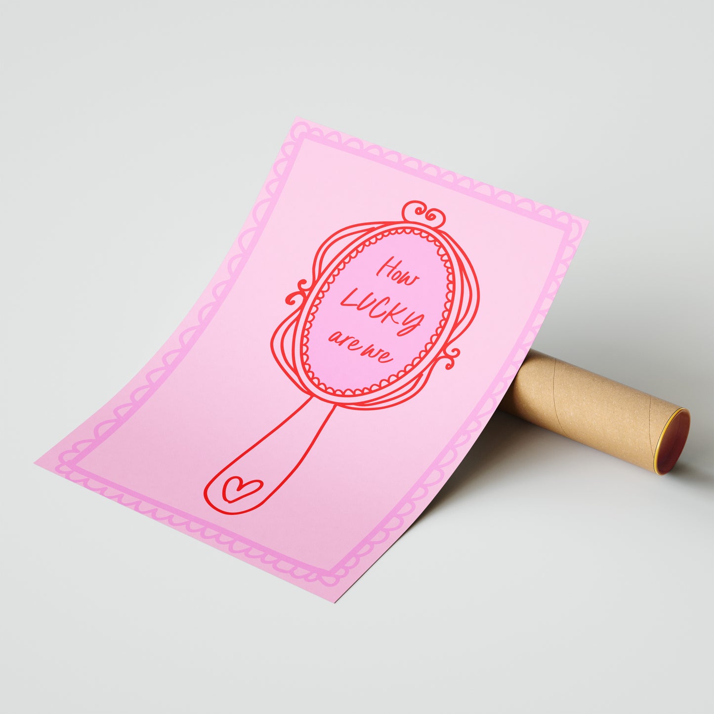 "How Lucky Are We" Sweet Gratitude Art Print