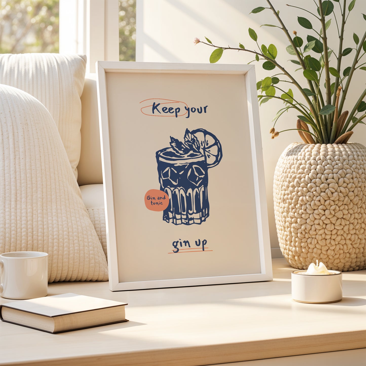 Keep Your Gin Up – Quirky Wall Art