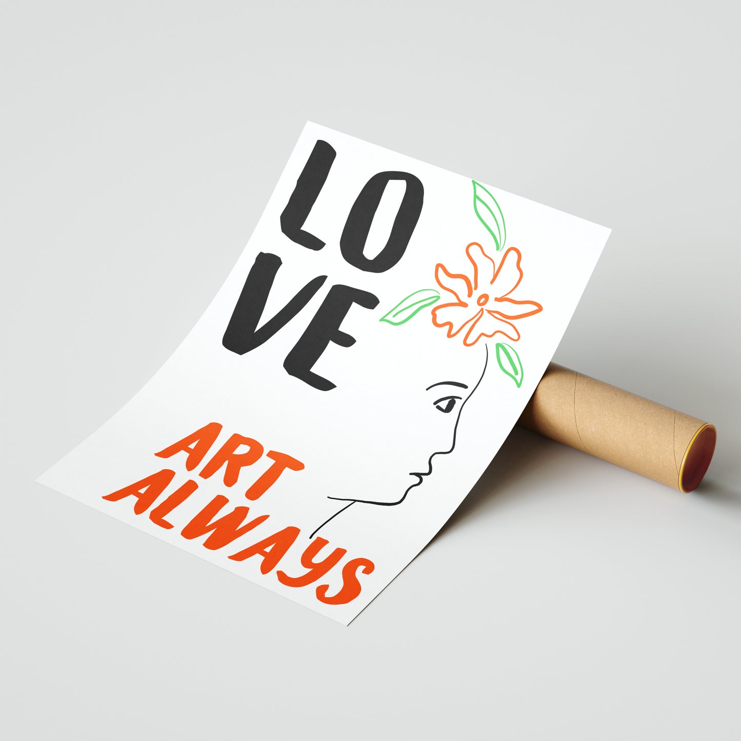 Love Art Always – Minimal Line Art Poster