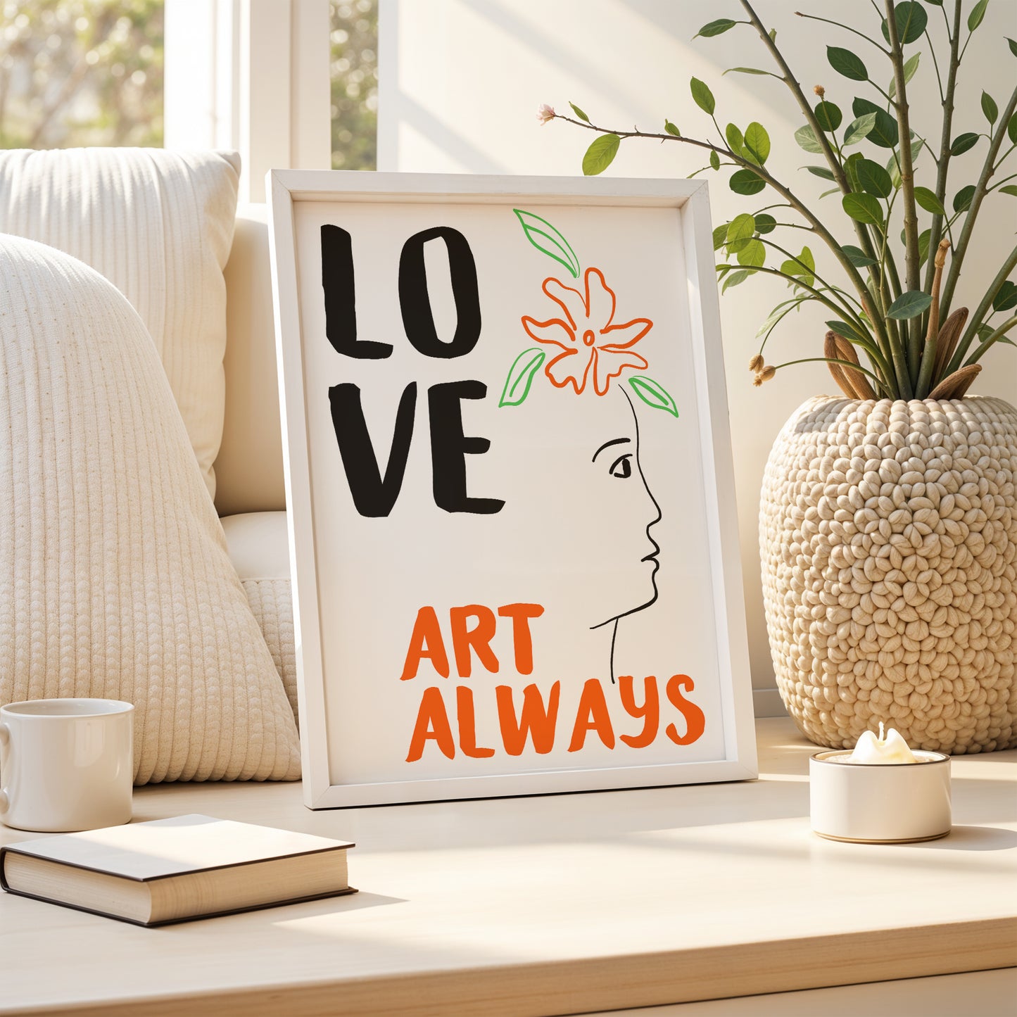 Love Art Always – Minimal Line Art Poster
