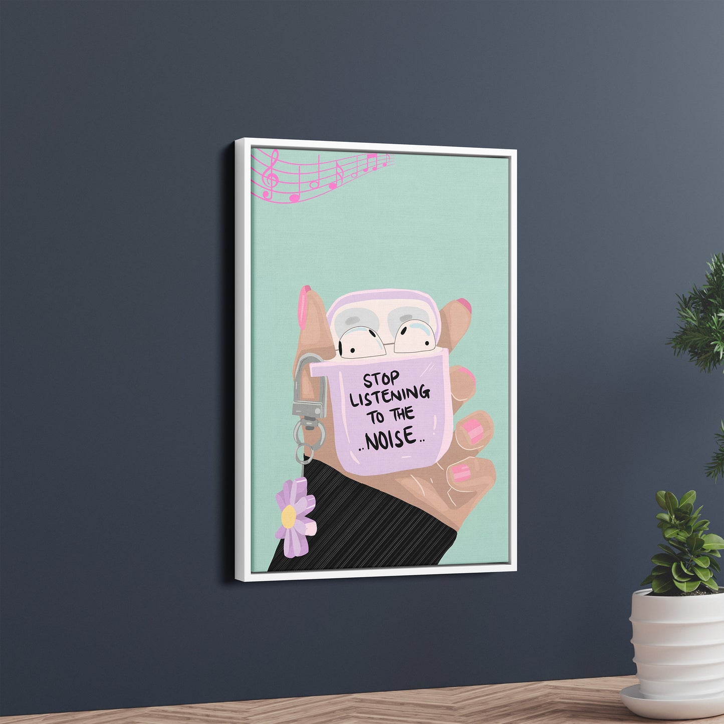 "Stop Listening to the Noise" Modern Art Poster