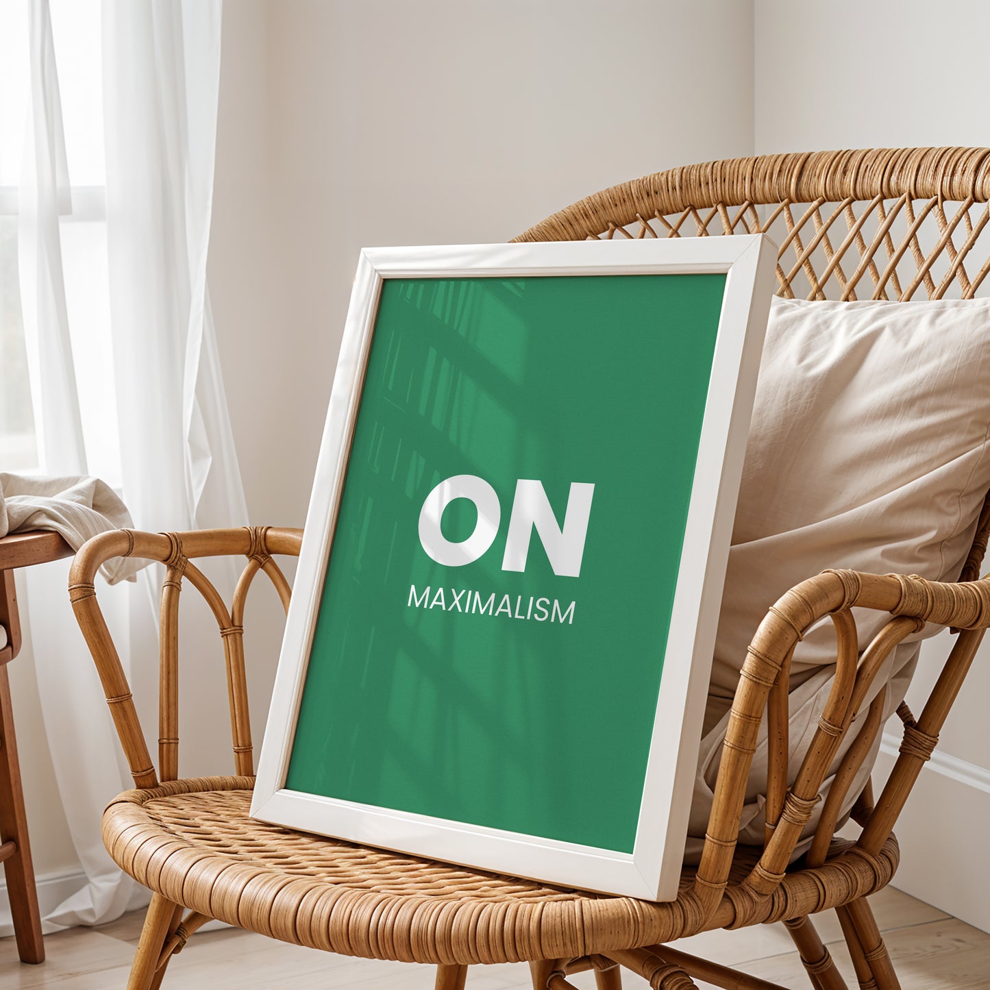 On Maximalism – Bold Green Minimal Poster