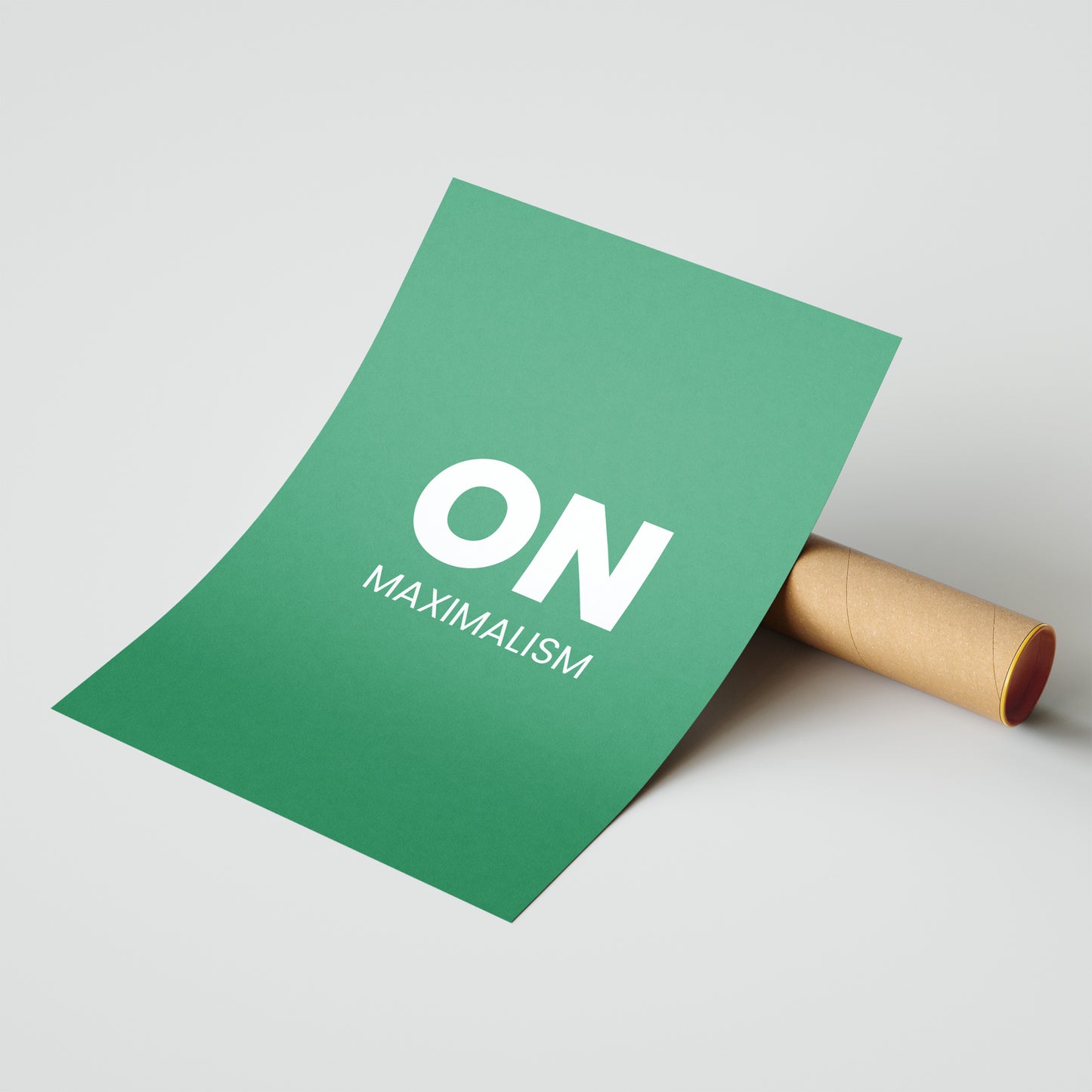 On Maximalism – Bold Green Minimal Poster