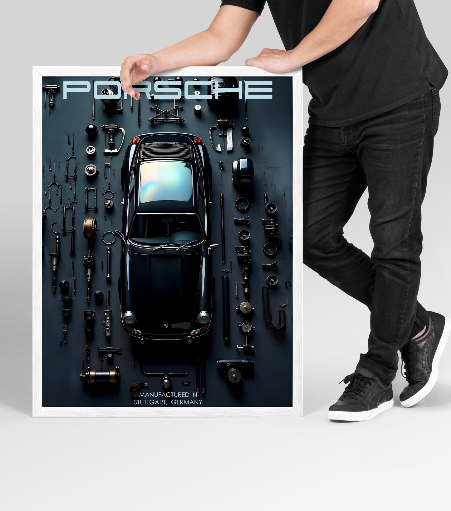 Porsche 911 Blueprint Poster