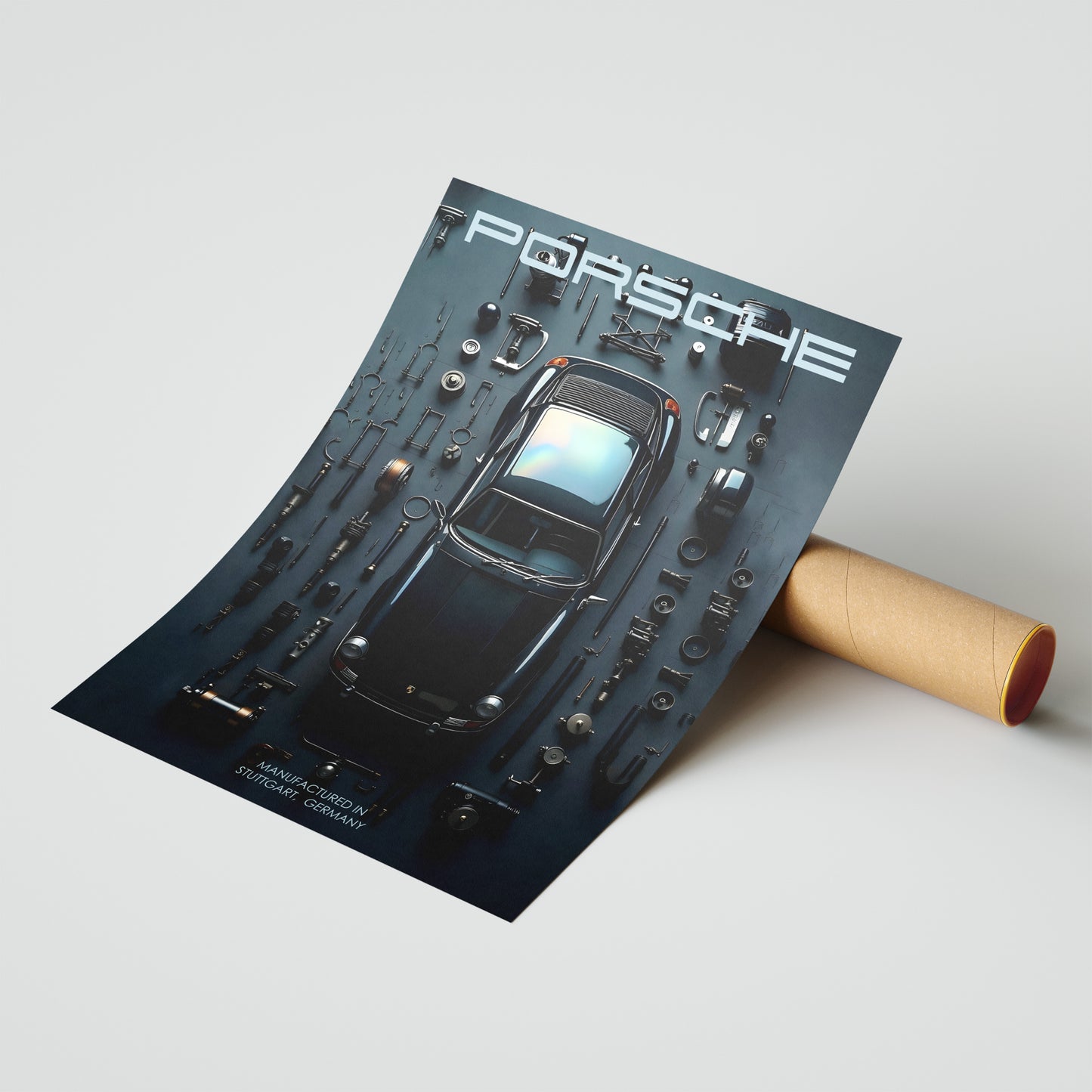 Porsche 911 Blueprint Poster