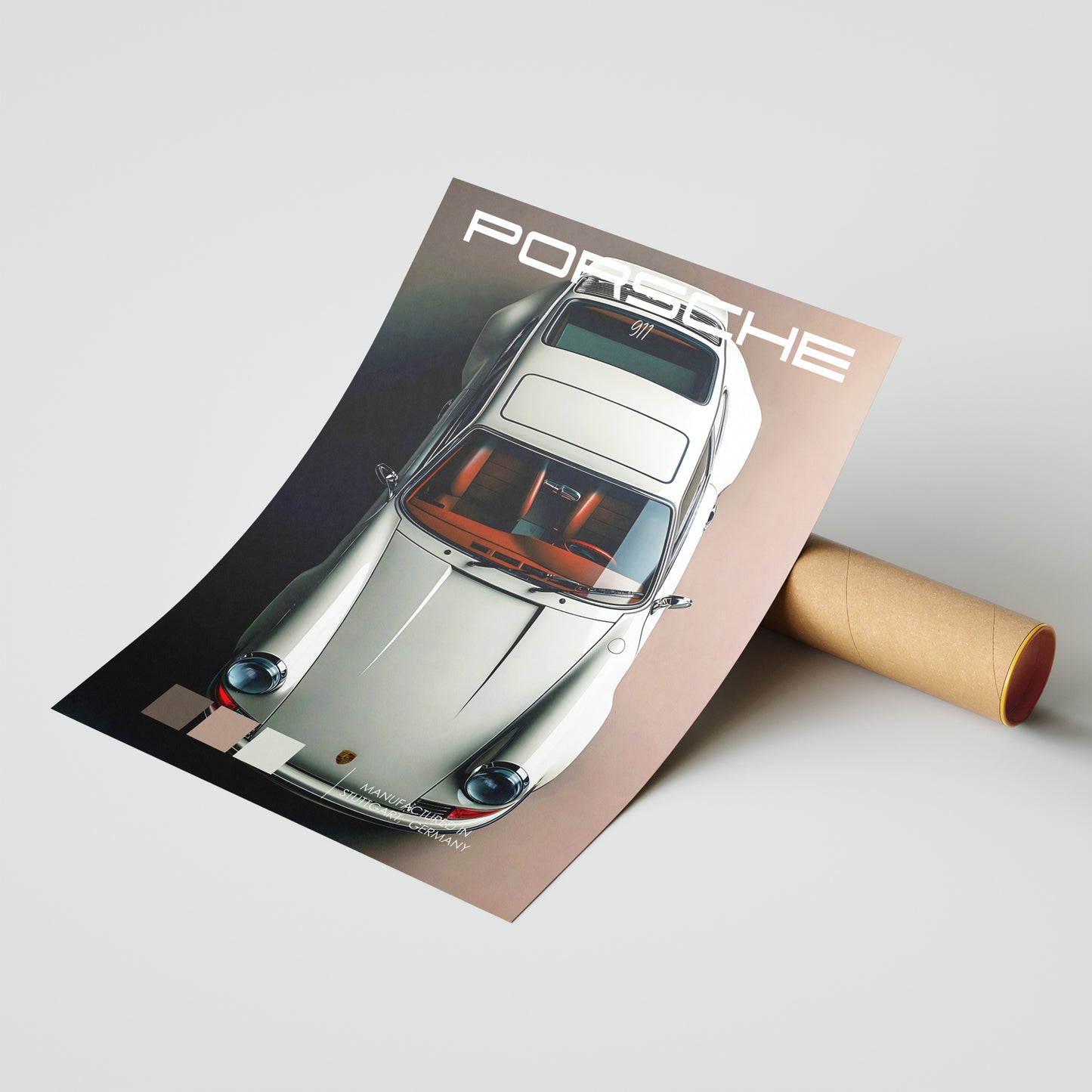 Porsche 911 Classic Ivory Poster