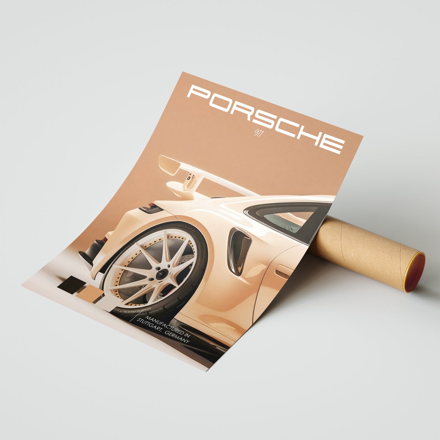 Porsche 911 Carrera Tan Poster