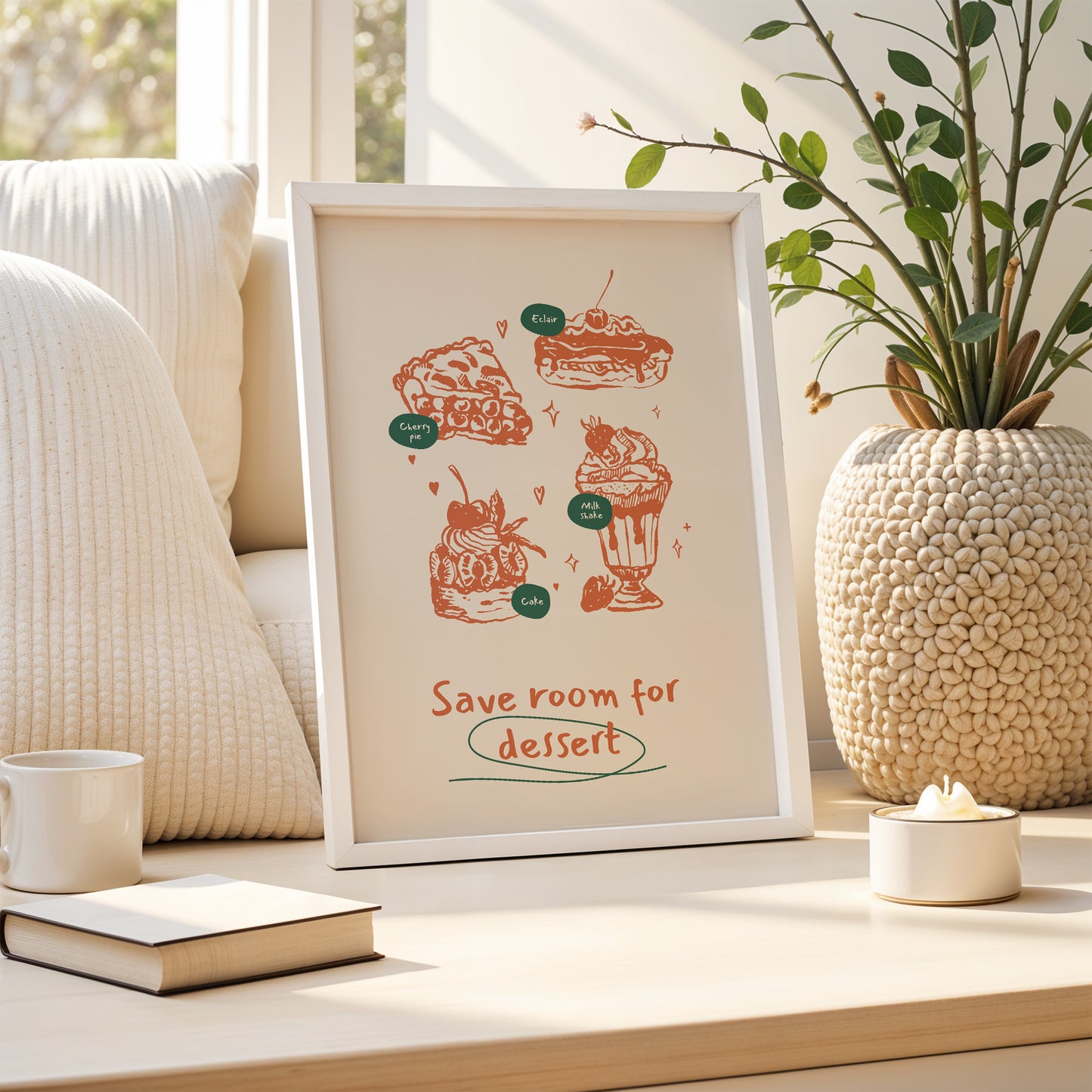 Save Room for Dessert – Sweet Treats Art Poster