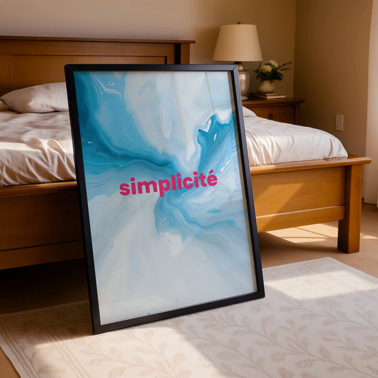 Simplicité – Tranquil French Marble Poster
