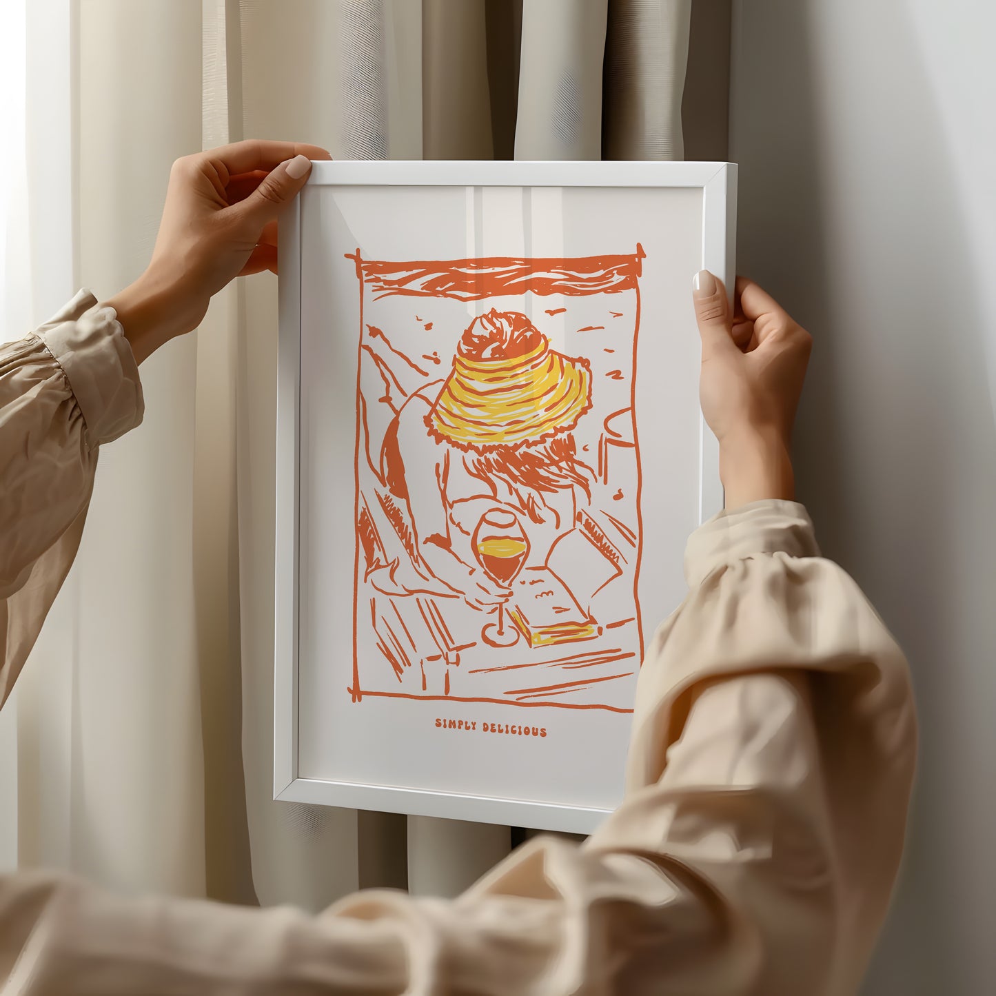 Simply Delicious – Elegant Wine & Leisure Art Print