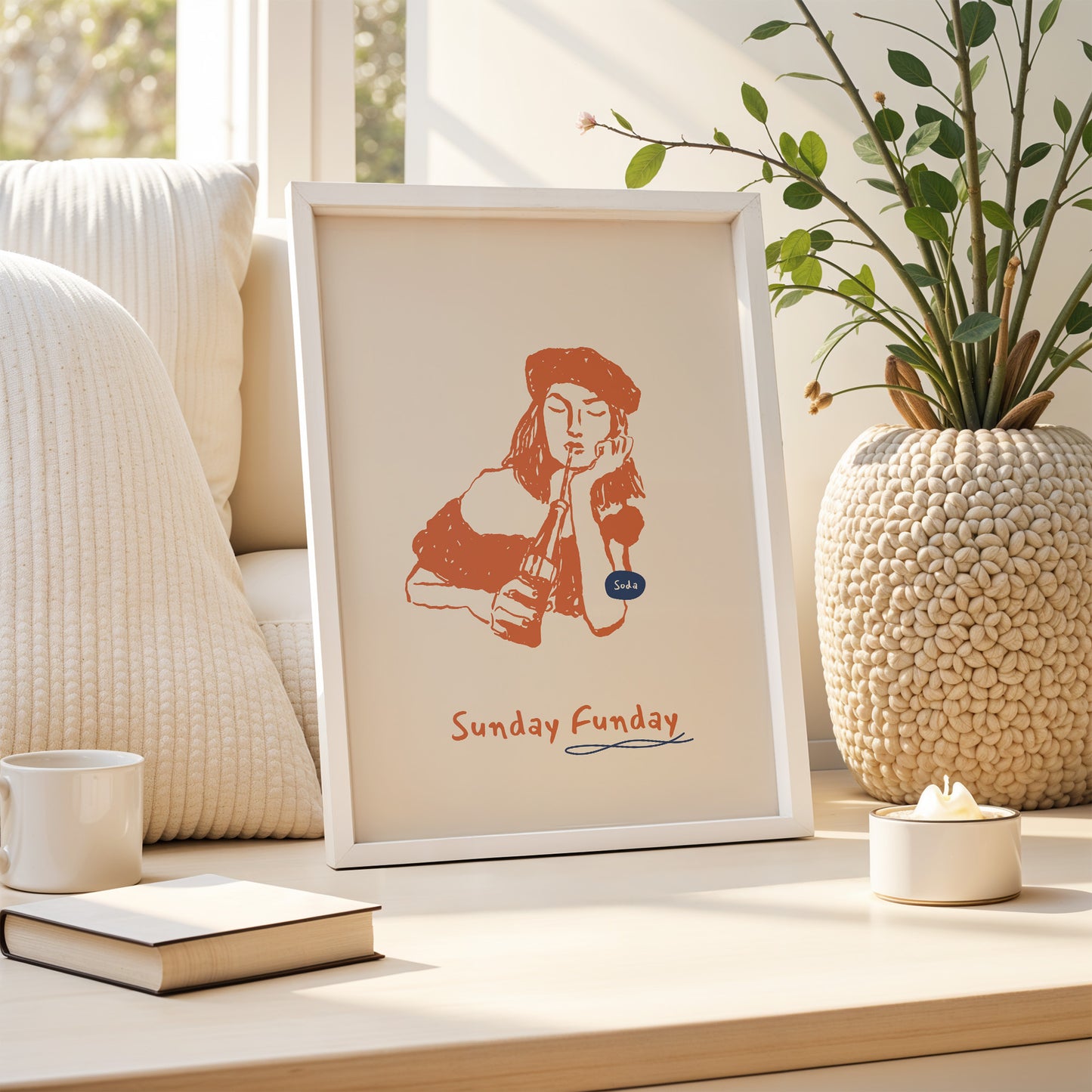 "Sunday Funday" Chic Art Print