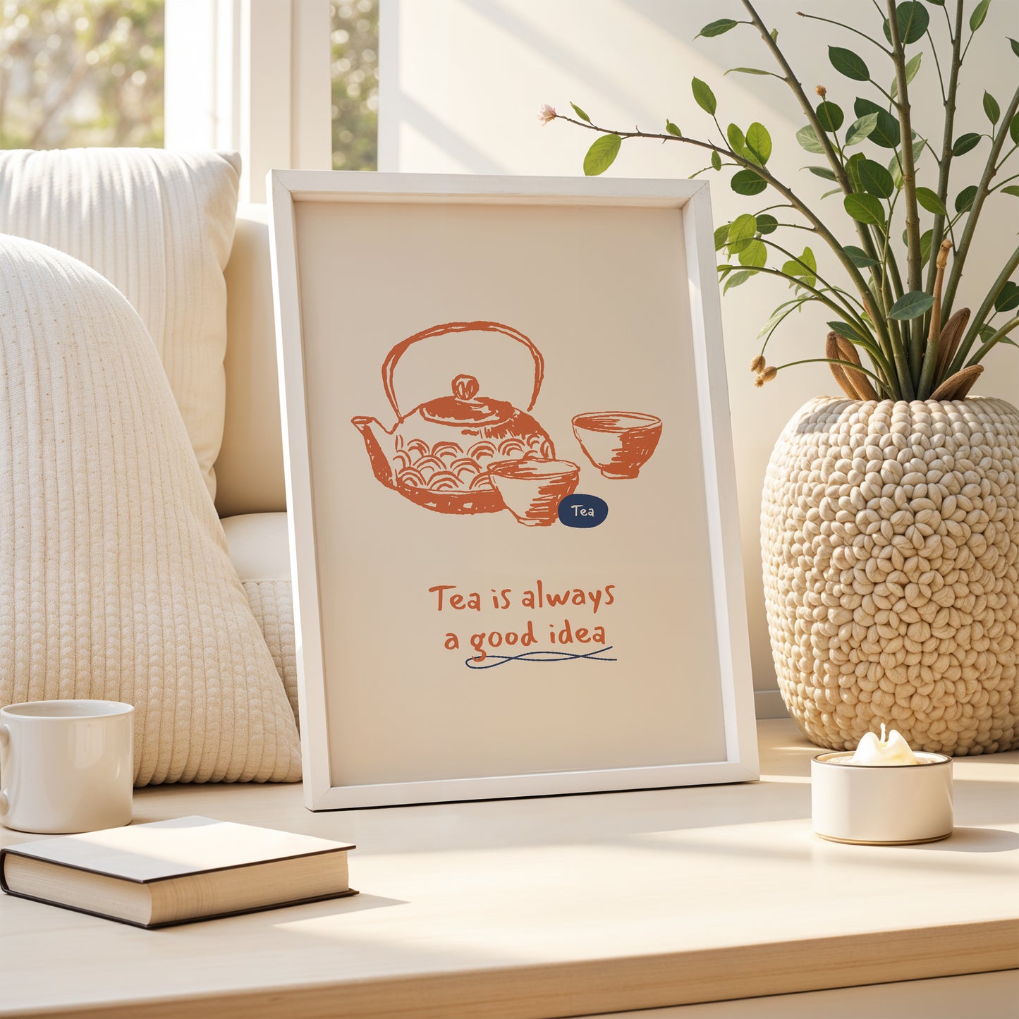 "Tea is Always a Good Idea" - Traditional Teapot Art Print