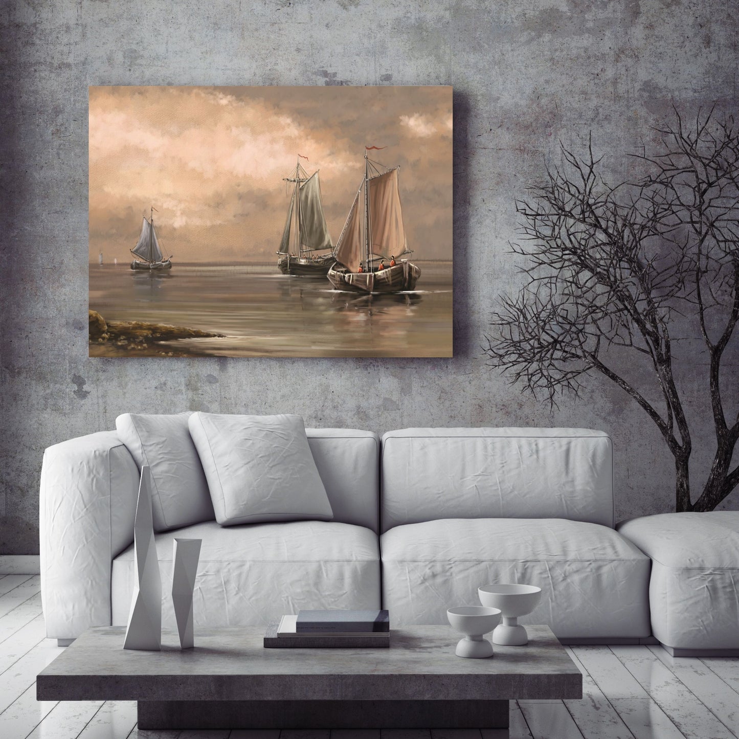 Sea landscape with Boats