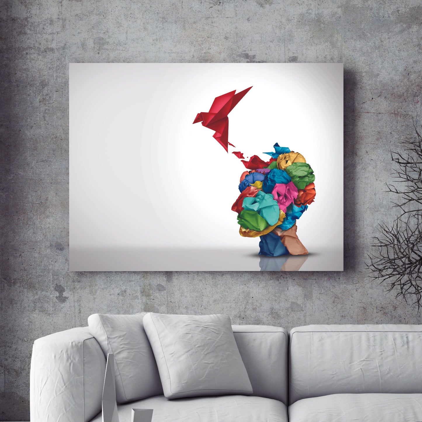 Ideas Taking Shape – Abstract Origami Art Poster