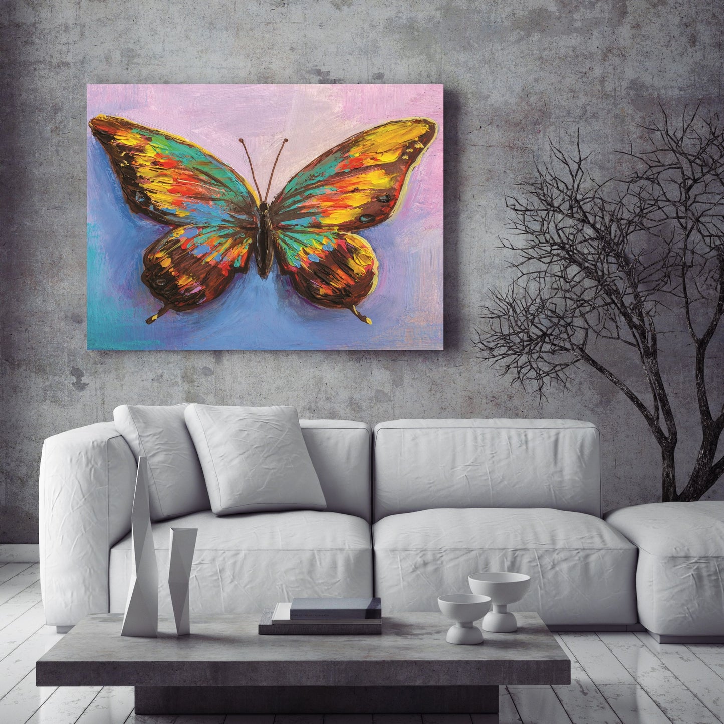 Oil Painting of a Beautiful Butterfly