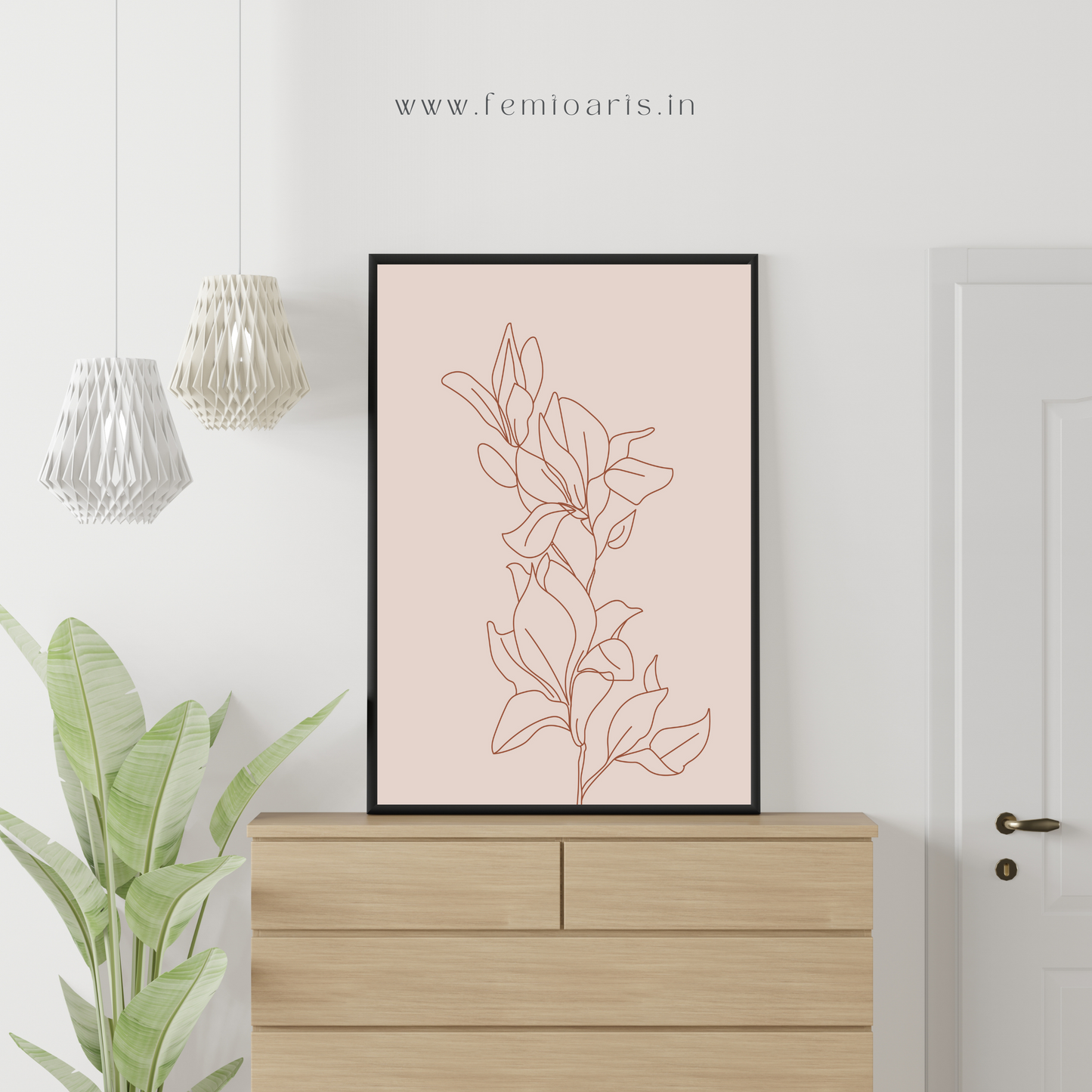 Line Drawing of a beautiful plant