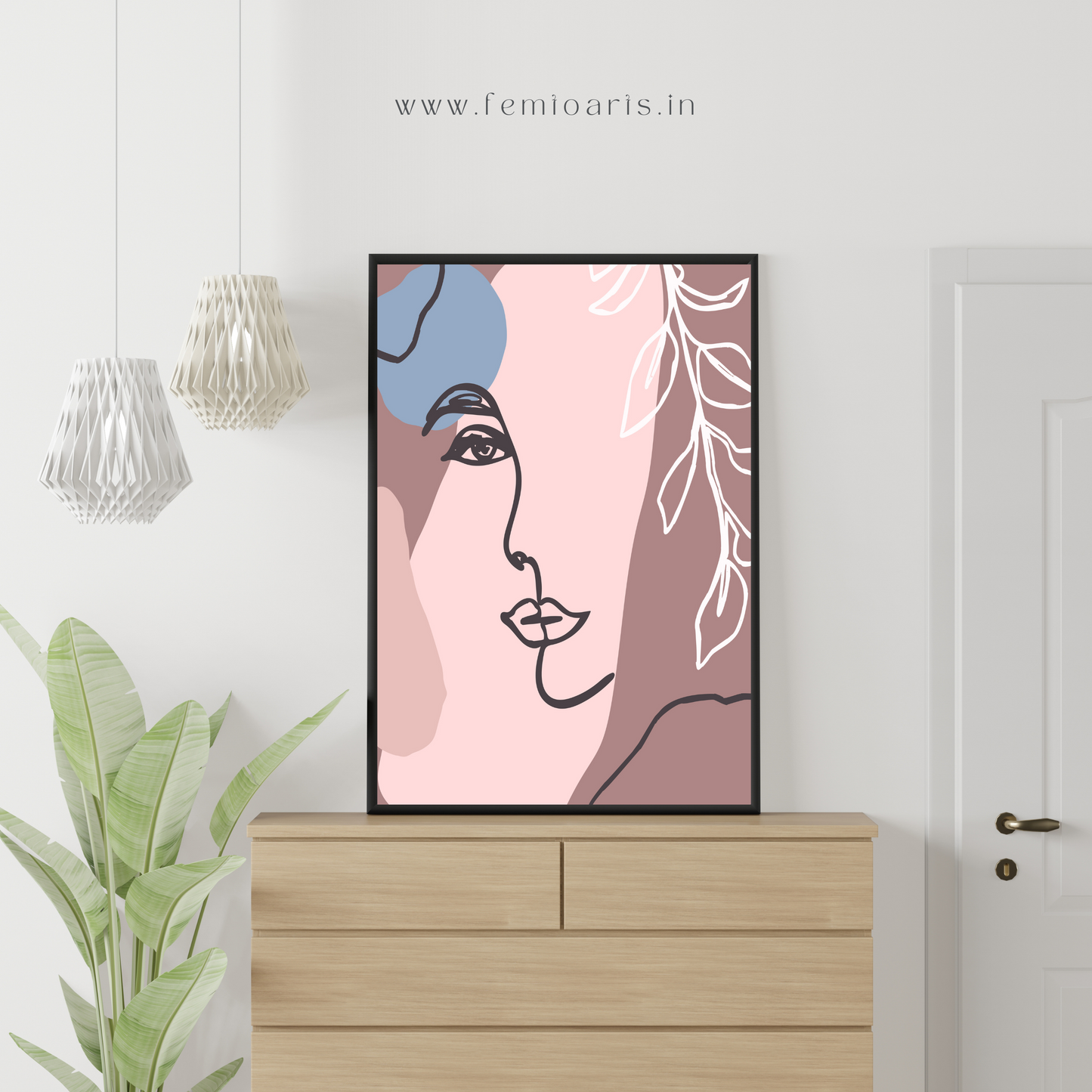 Woman's Face continuous Line art