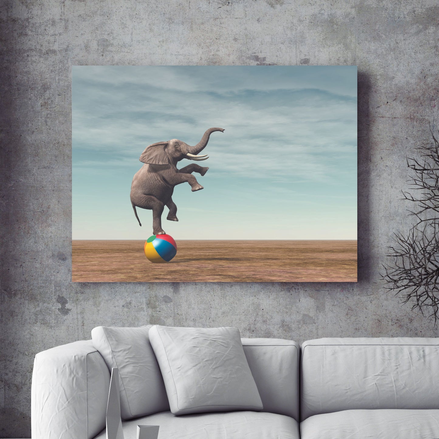 Defying Gravity – Surreal Elephant Art Poster