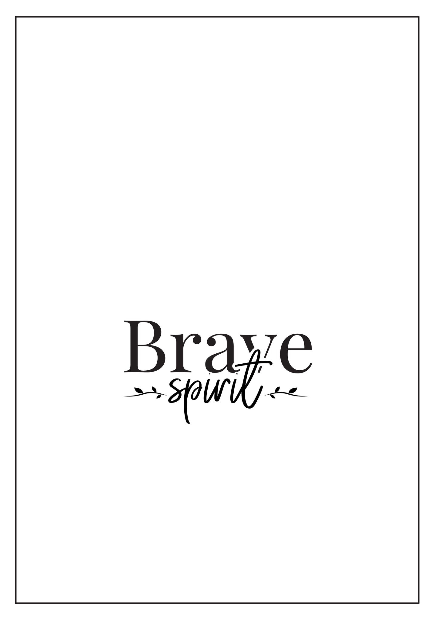 Kind Heart, Fierce Mind, Brave Spirit ( Three A4 Posters Combo)