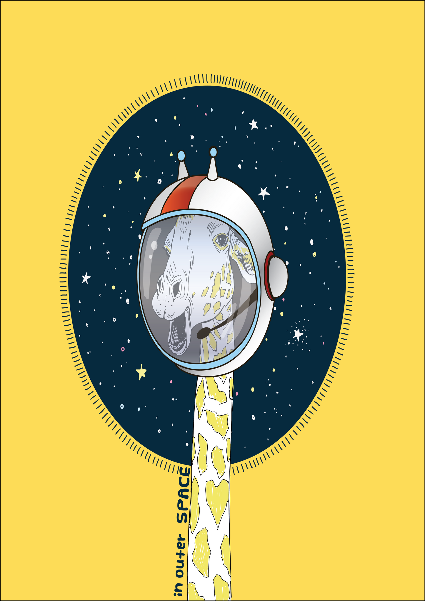 Giraffe in outer space