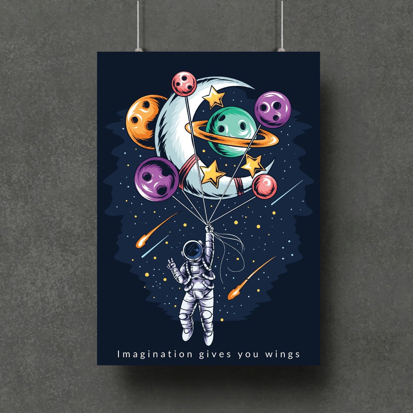 Astronaut Arts with Motivational & Life Quotes! (Set of 5 Prints)