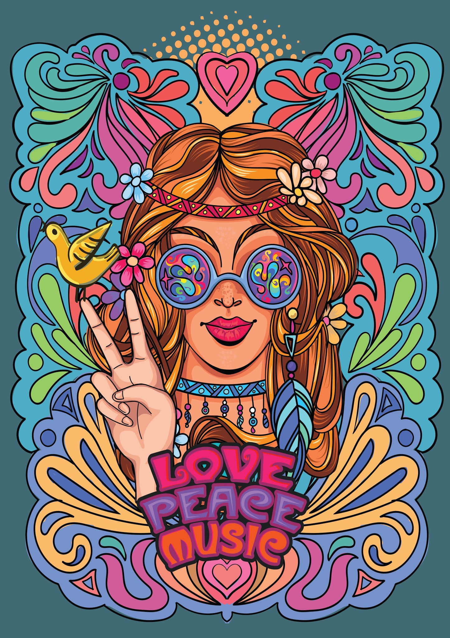 Psychedelic Art - Love Peace Music